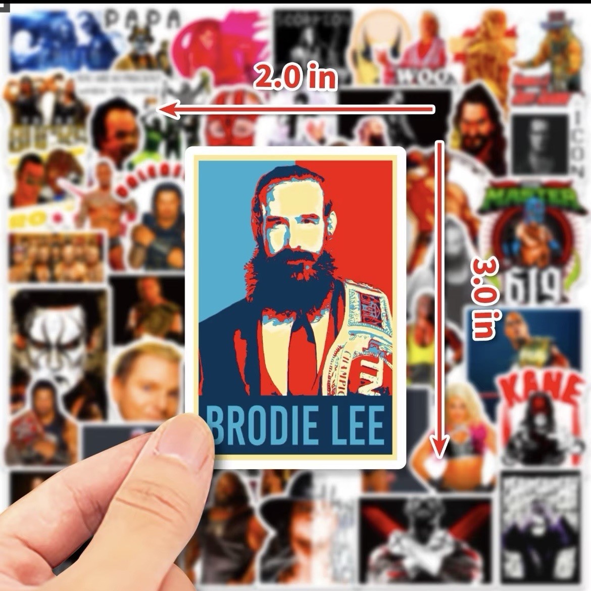50Pcs Wrestling Stickers Decals for Laptop Water Bottle Wrestler Party Gifts