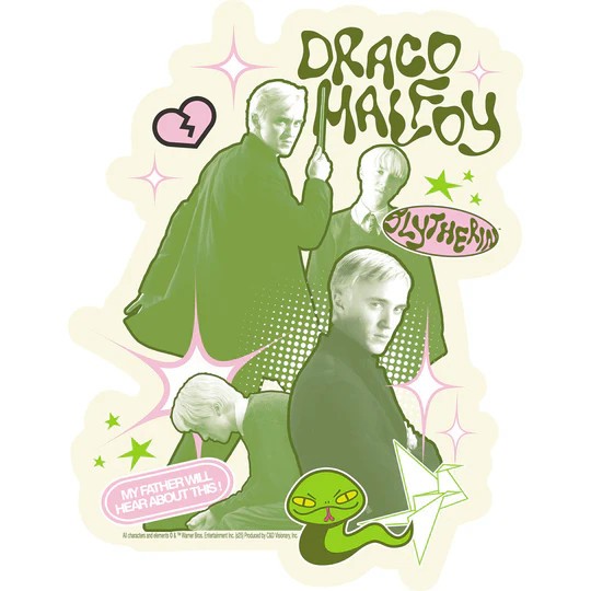 Stickers – C&D Visionary – Harry Potter Draco Malfoy 4.25"x5.5" Movie NEW