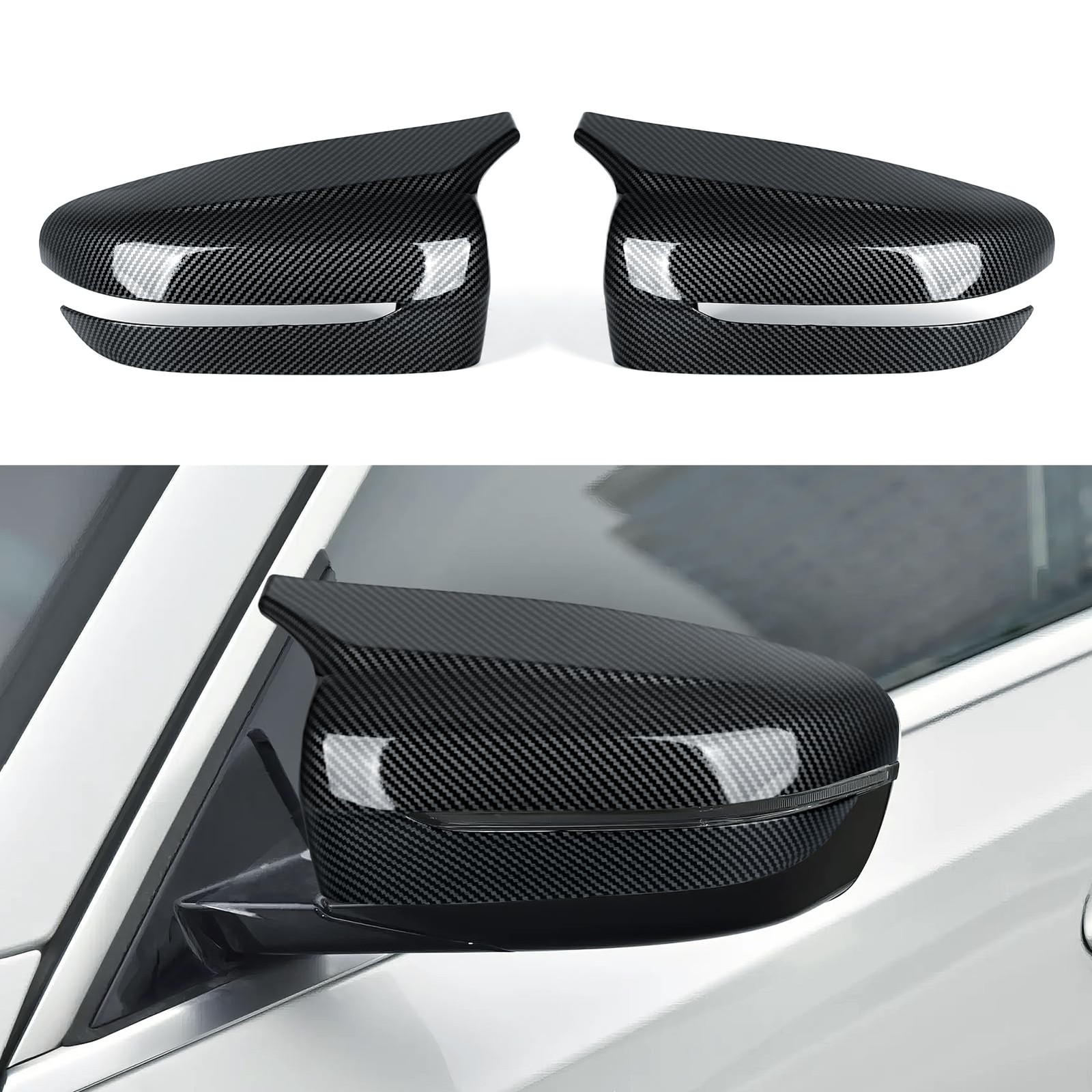 Carbon Fiber Rearview Mirror Cover Trim for BMW G20 G21 G22 G30 G31 G11 G12