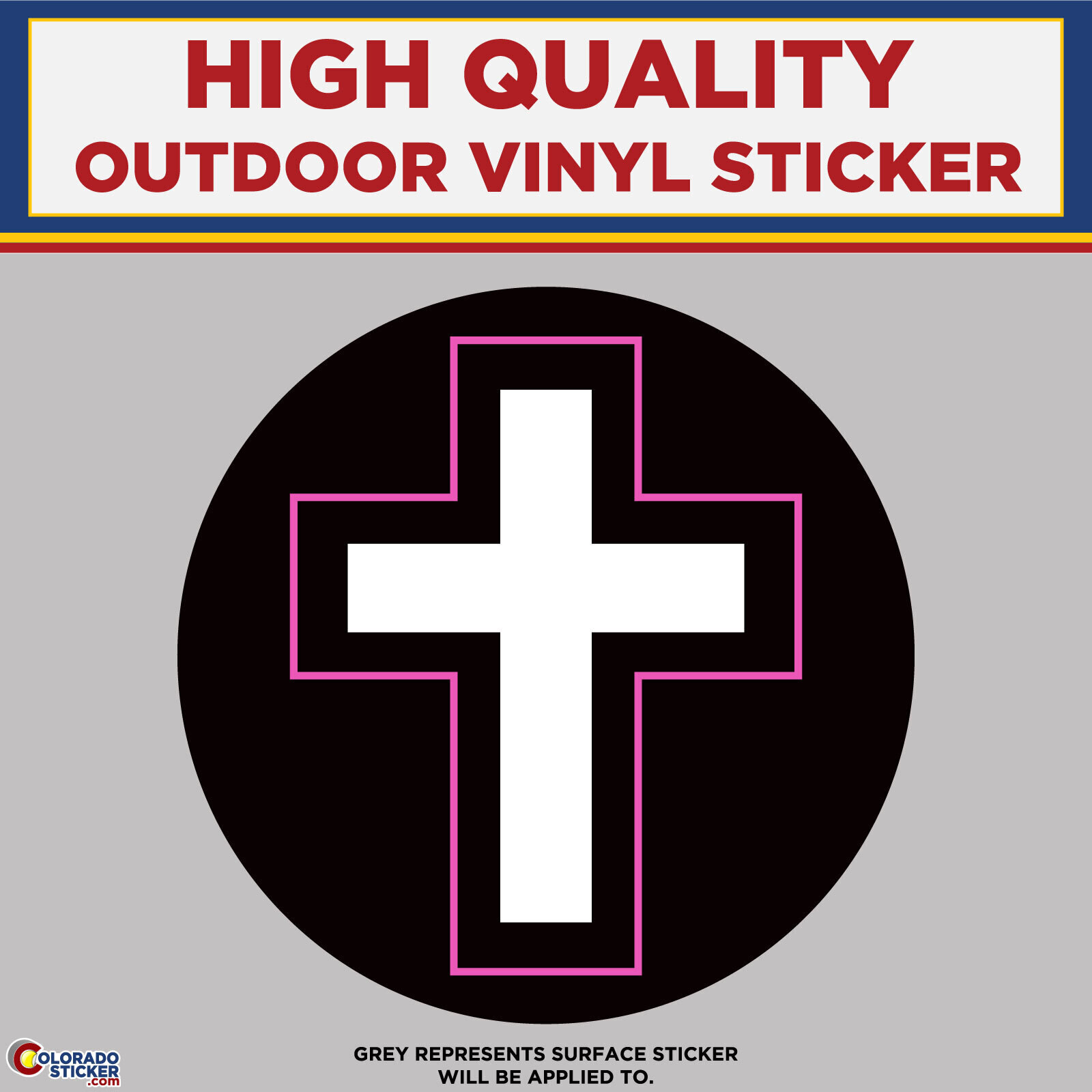 Christian Cross, High Quality Vinyl Stickers
