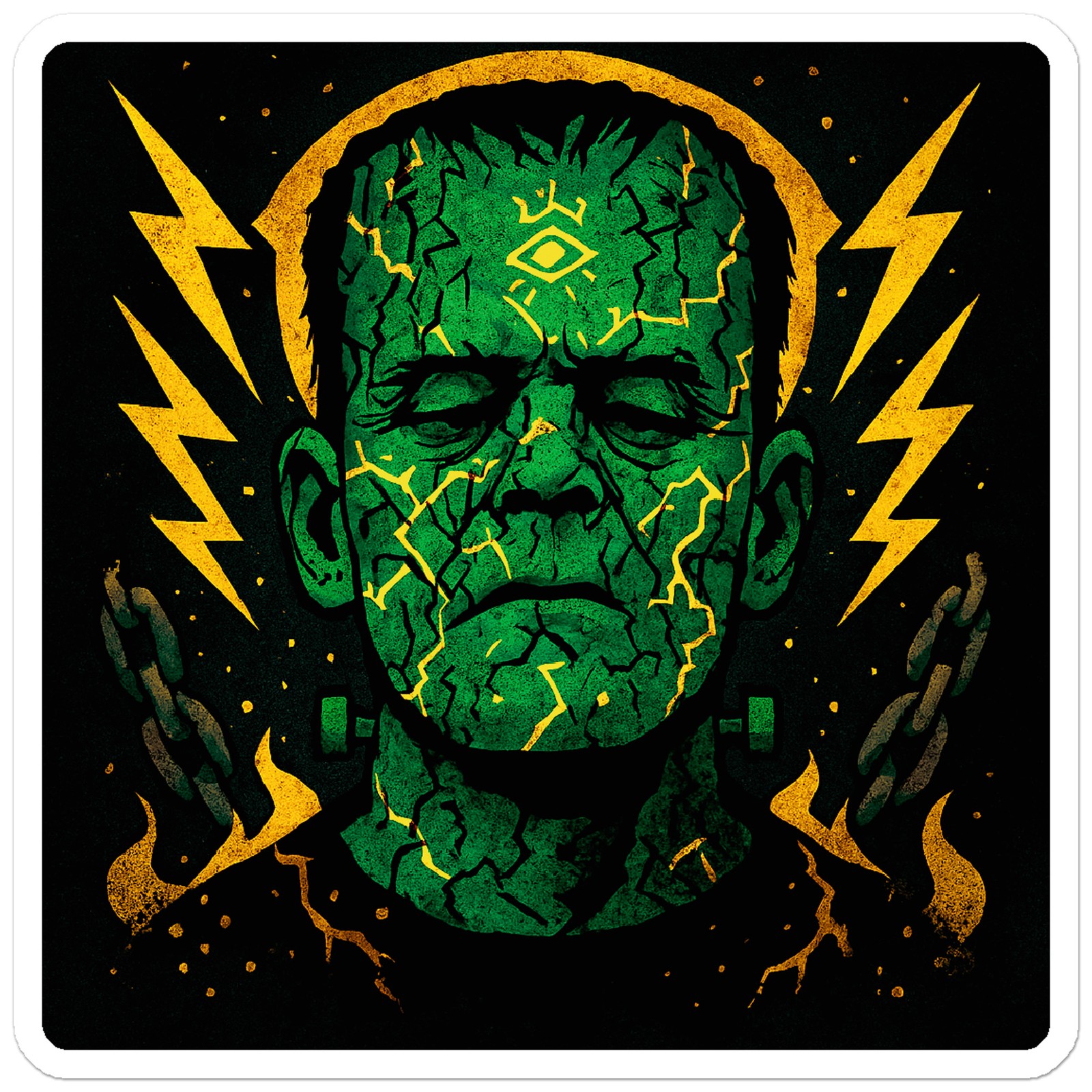 Electric Frankenstein's Monster – Vinyl Decal Sticker – Car Window – ebn20012