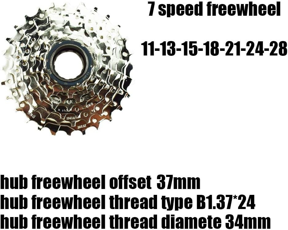 7 Speed Freewheel for E-Bike 11-28T/11-34T Screw On Freewheel