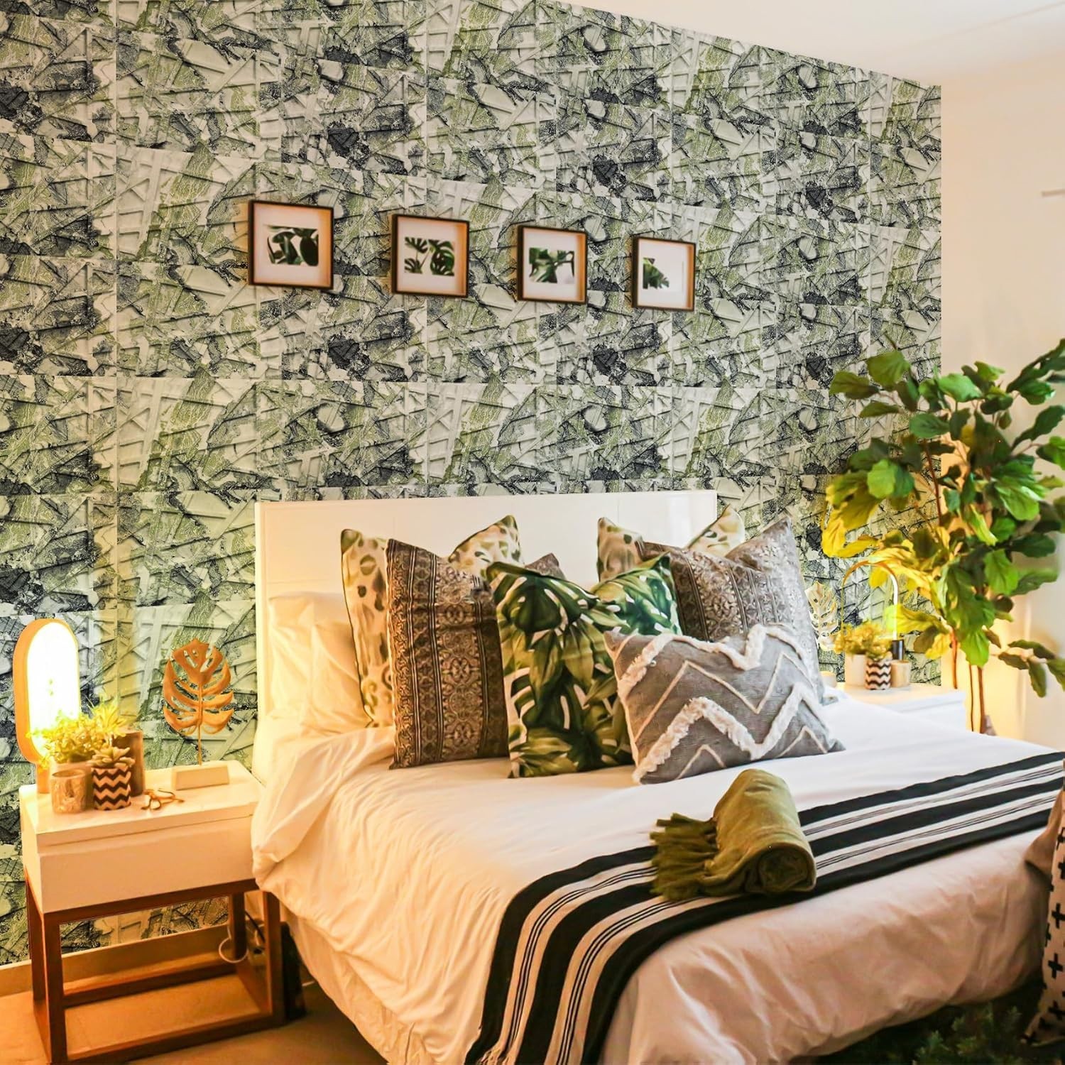 Transform Your Space with 33 Decorative 3D Wall Panels, 12"x12" Marble Style