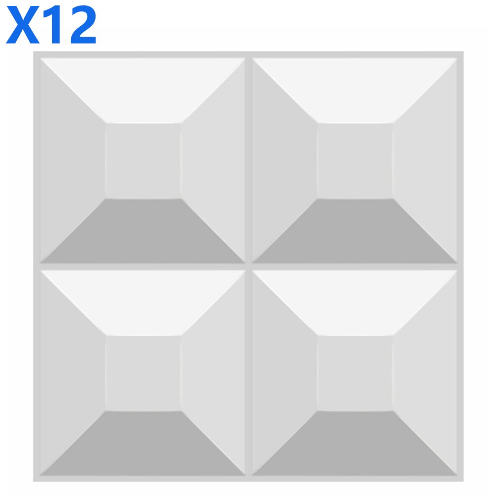 12 Packs Art 3d Peel and Stick Backsplash 12"x12" Self-Adhesive Subway Wall Tile