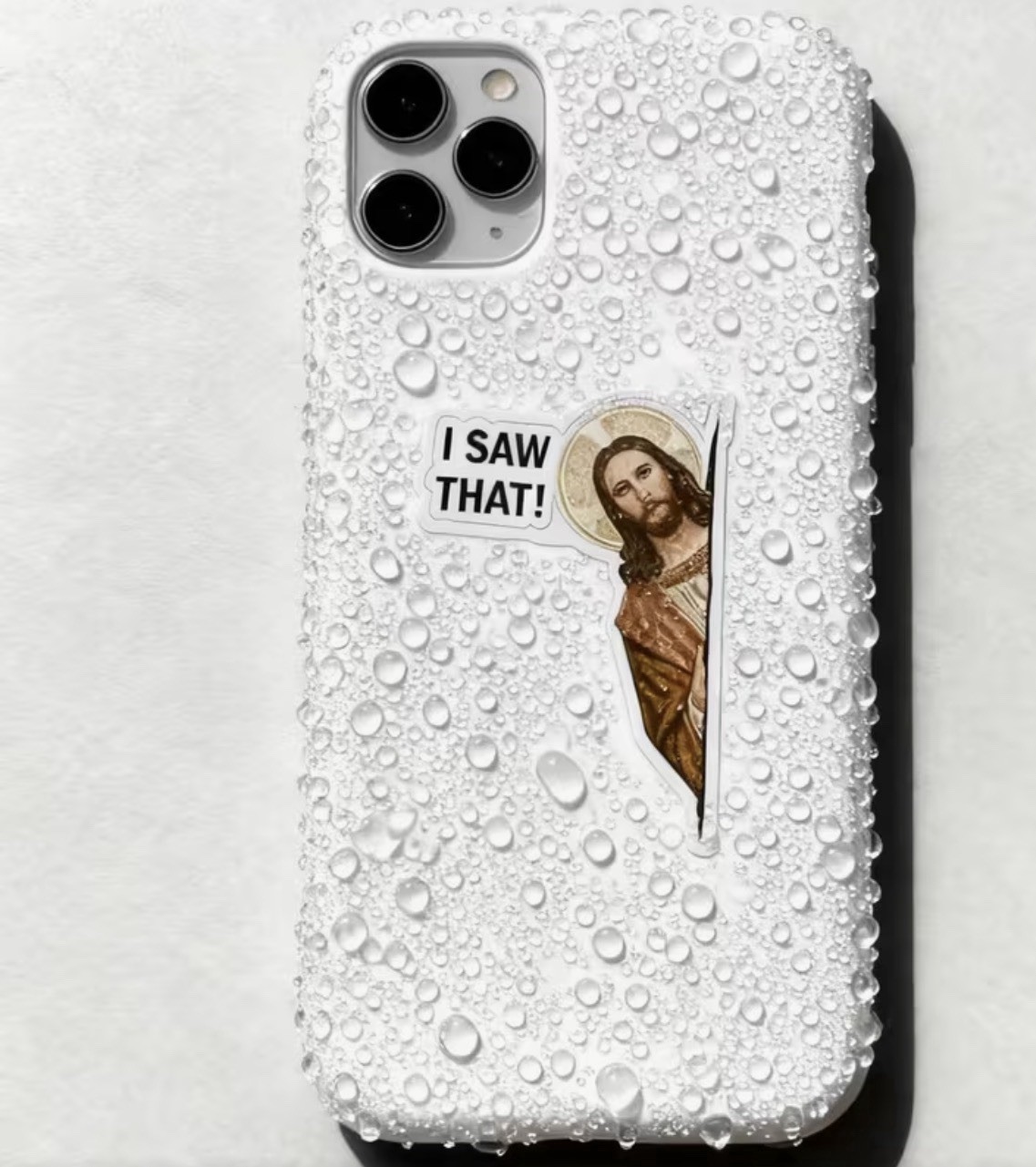 2 PACK – I SAW THAT Jesus God Funny Prank Humor 2.5” Decal Sticker Set Lot