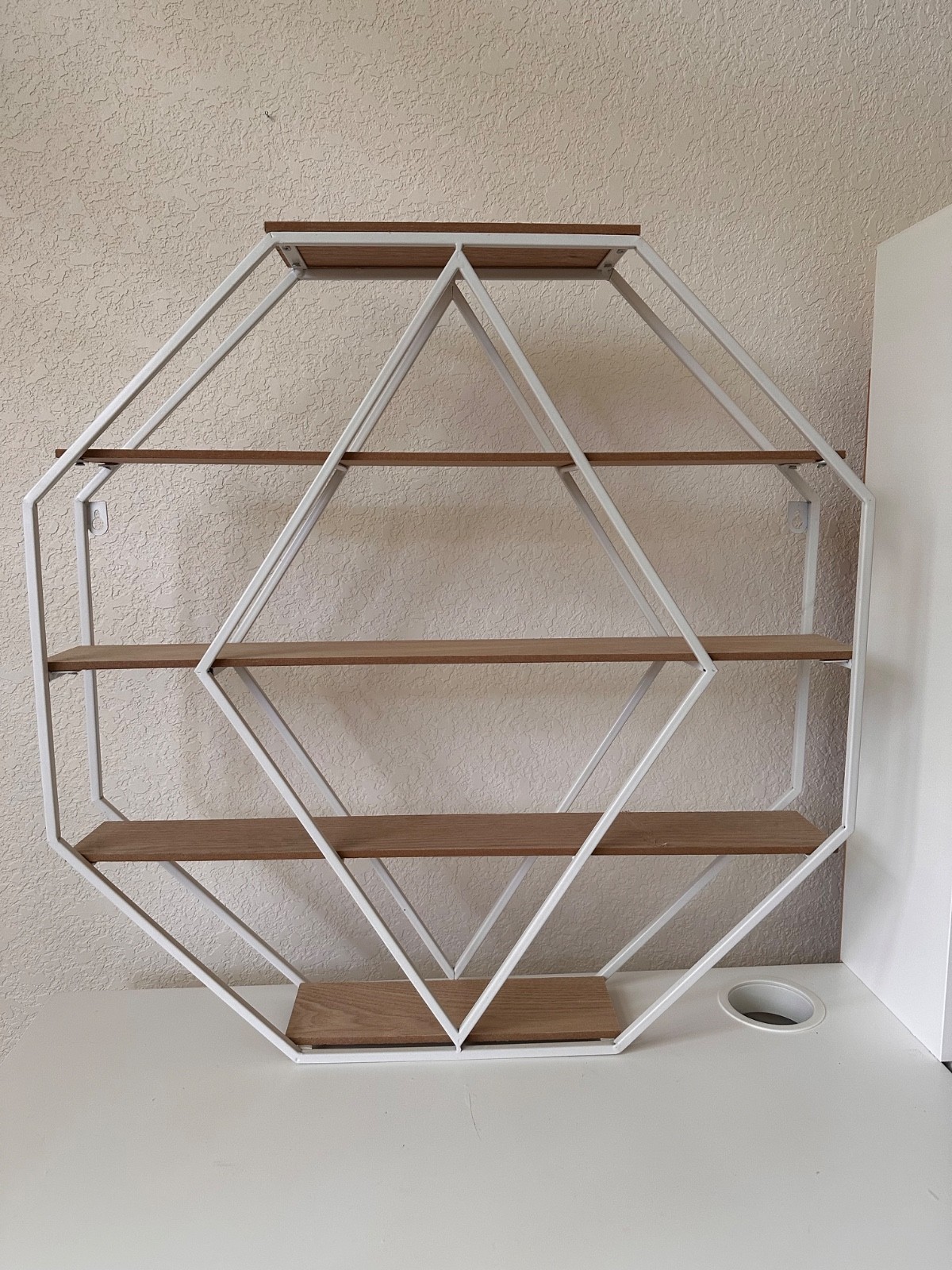 wall decor, new, white color, medium size, good for small decorations