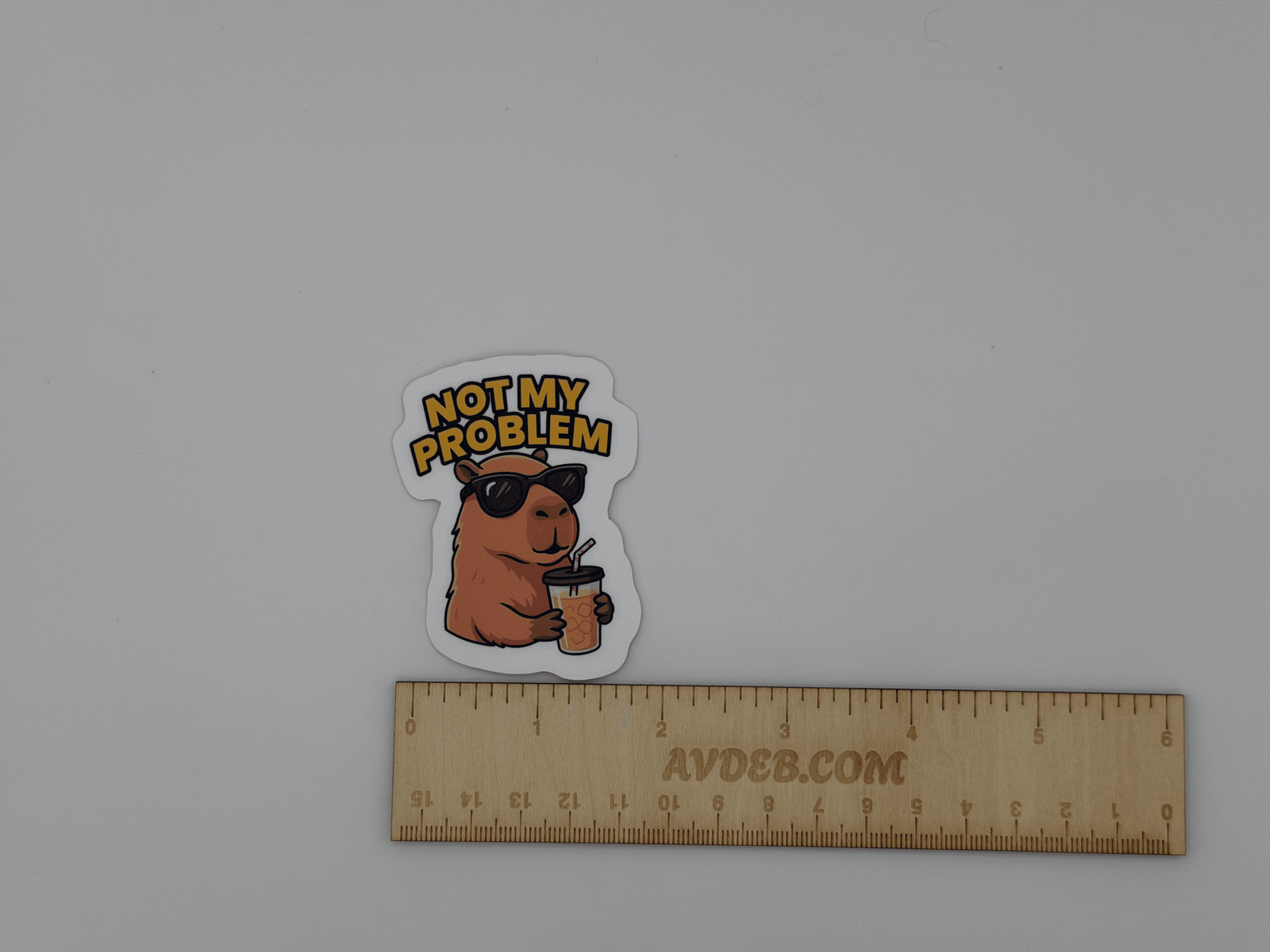 Funny Capybara Vinyl Sticker Decal – Not My Problem