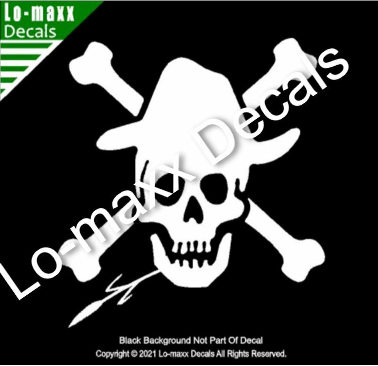Country Boy Hillbilly Farmer Skull And Crossbones Original Die Cut Vinyl Decal
