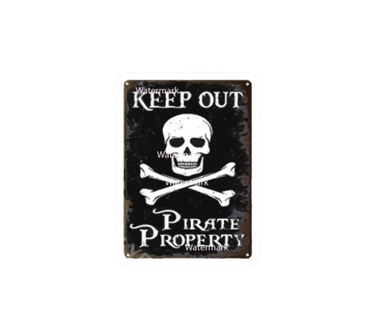Pirate Property Sticker Decal