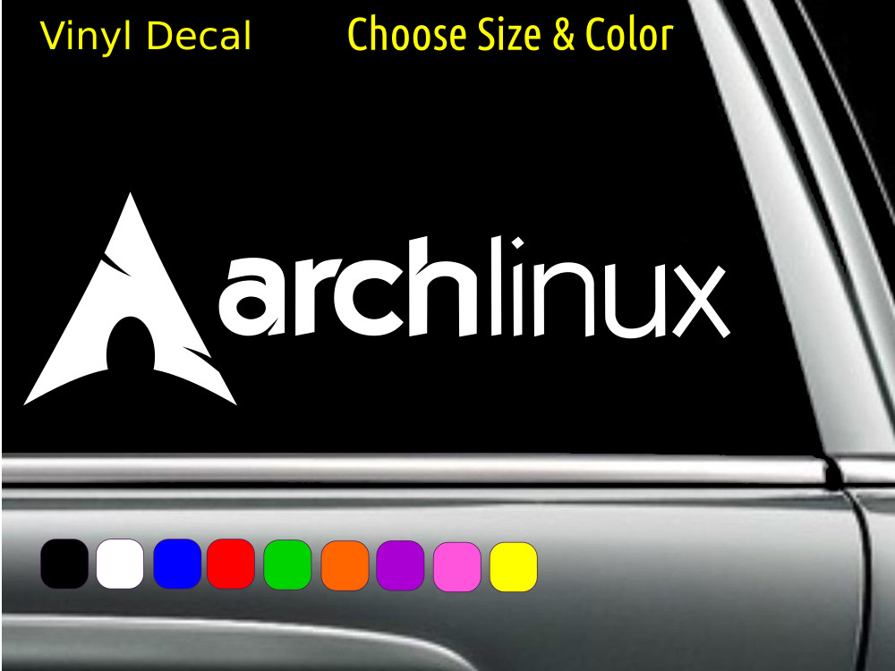 ARCH LINUX wide logo Vinyl Decal Laptop Car Window Sticker CHOOSE SIZE COLOR