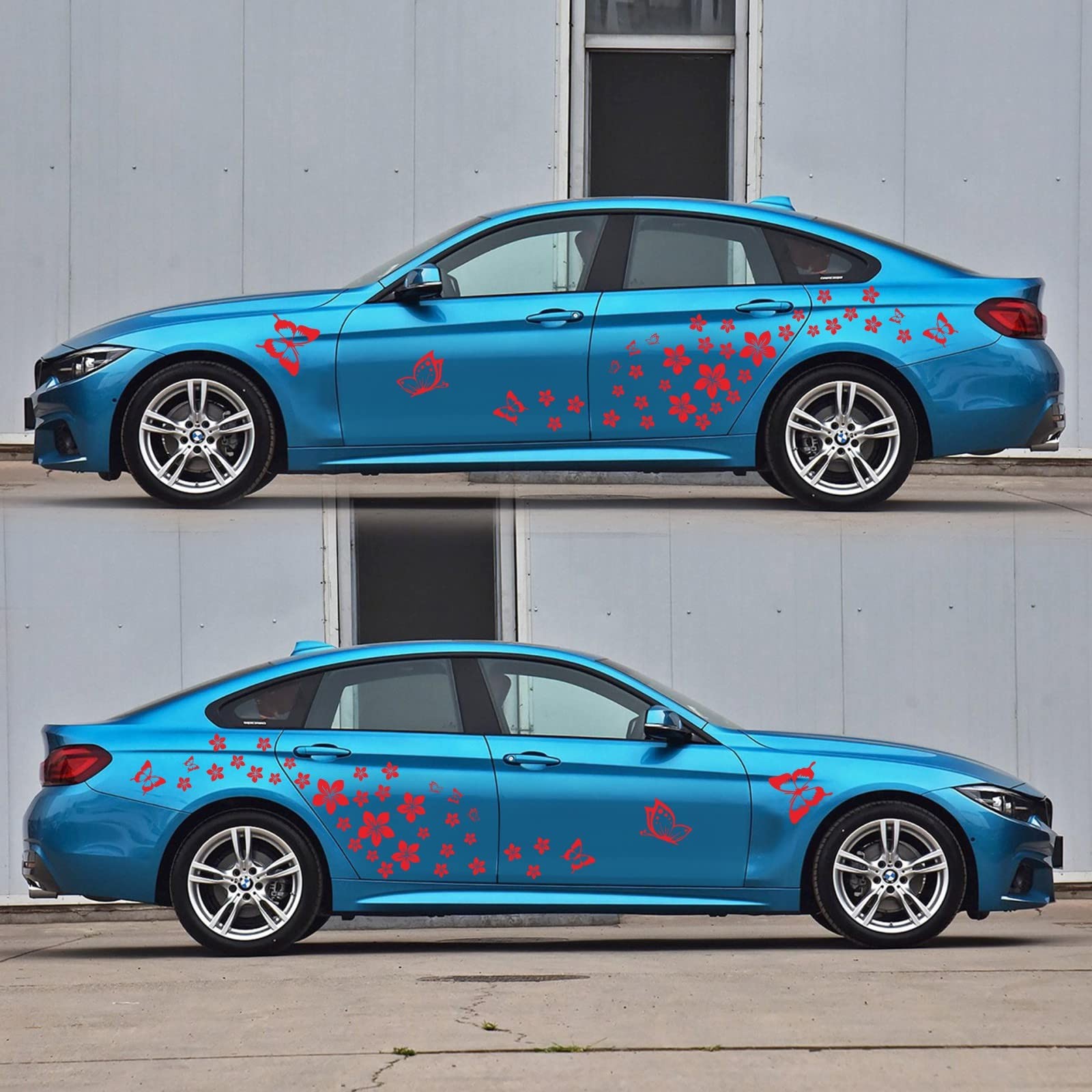 Butterfly Flower Car Sticker Decal Waterproof DIY Vinyl for Cars & Laptops