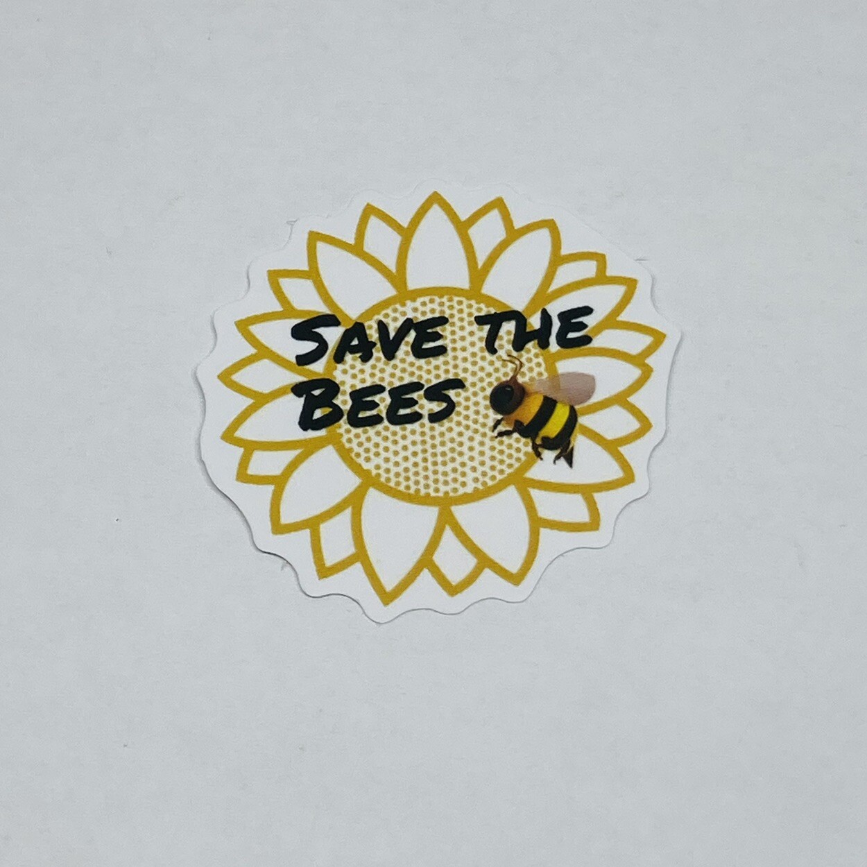“Save The Bees” Sticker Sunflower Decal Cute Earth Day Love Environment Art Tc6