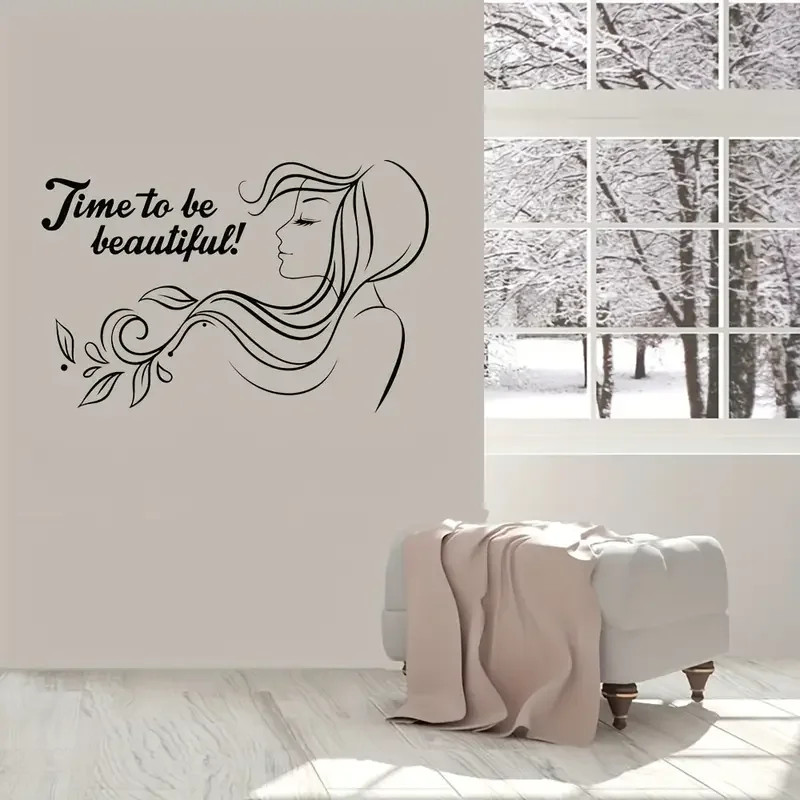 Wall Decal A Beauty Spa and Hair Salon: 'It'S Time To Embrace Beauty' for Your