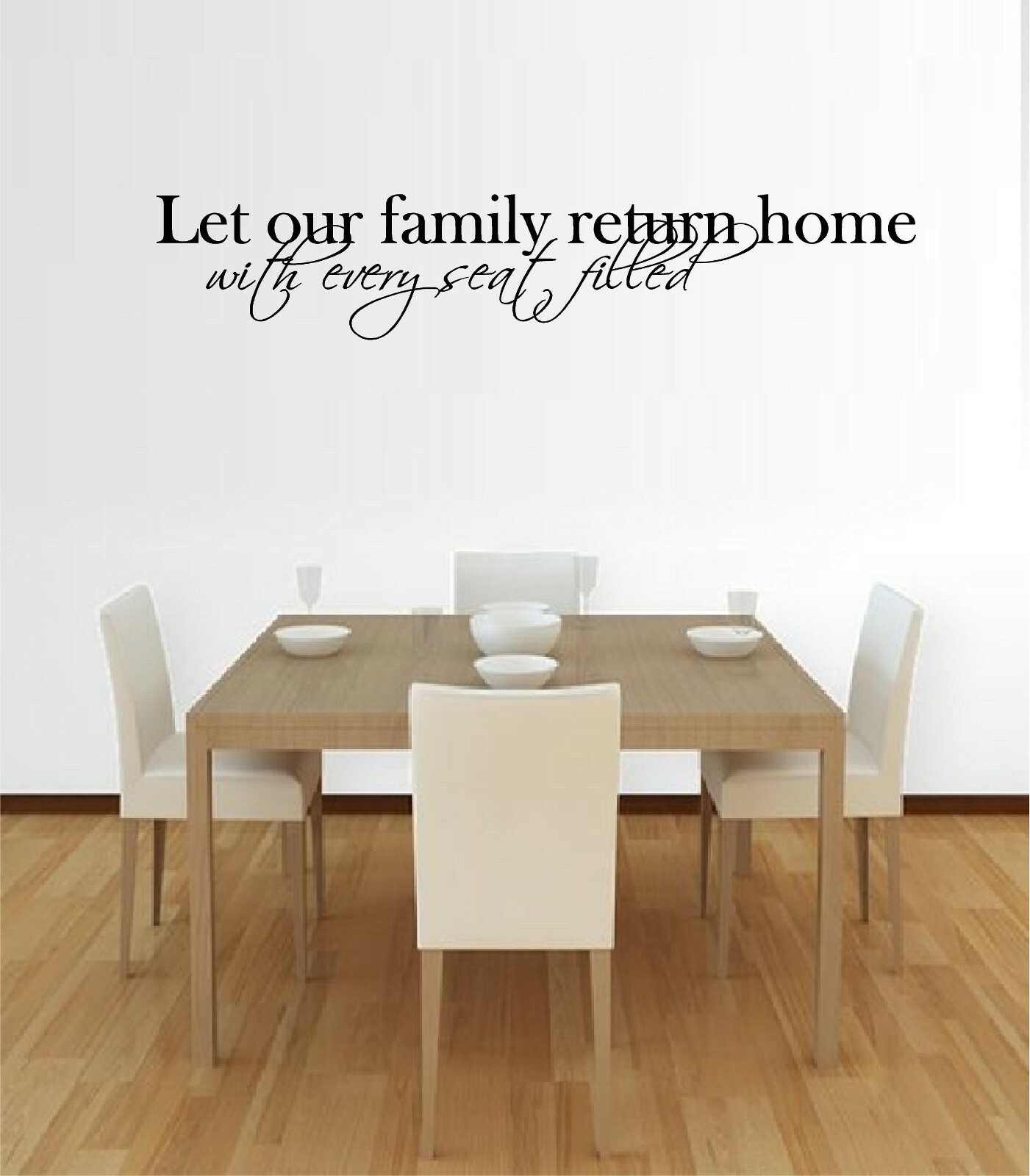 Let Our Family Return Home… Vinyl Decal Home Décor 9" x 26"