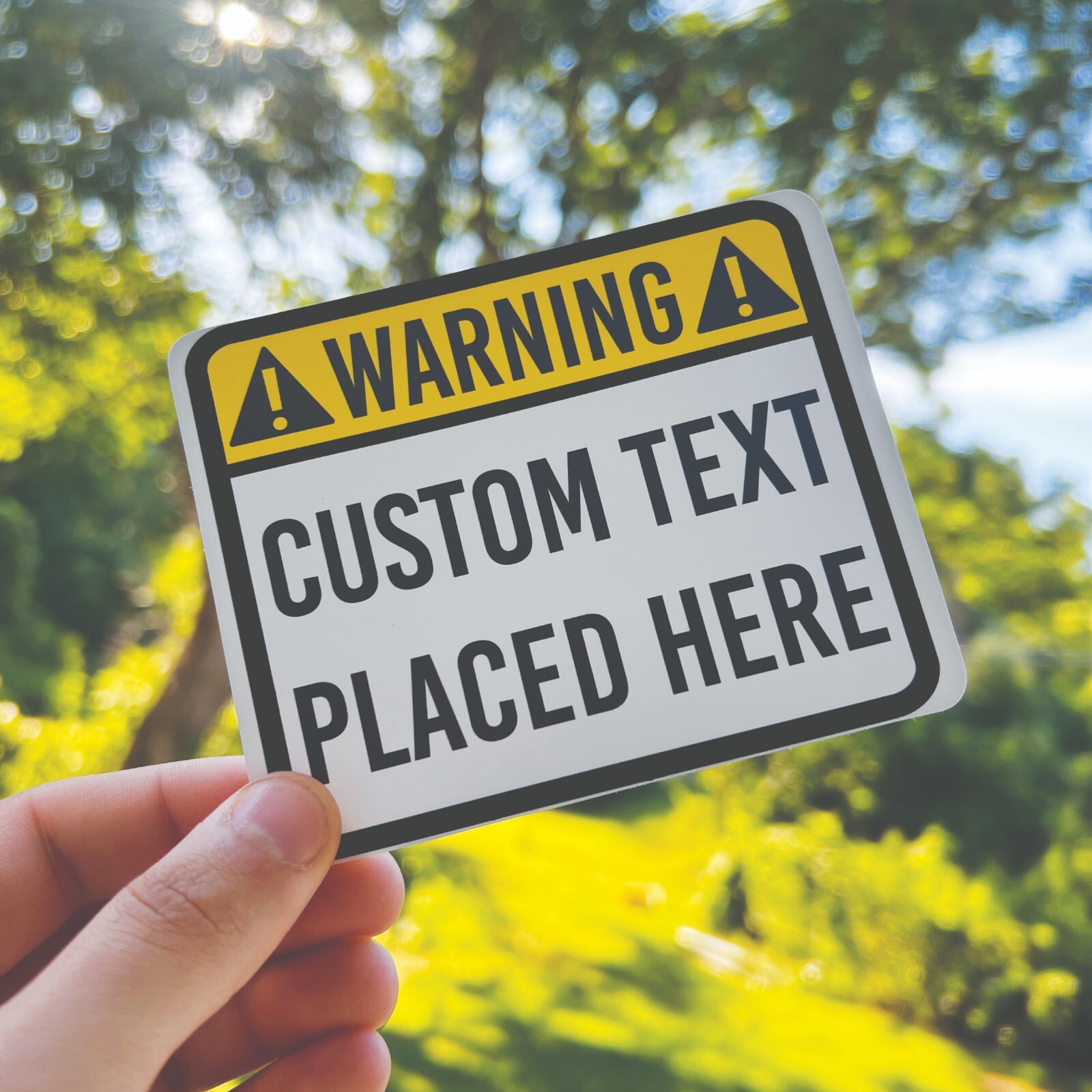 CUSTOM Warning Decal Sticker – Warning Vinyl Sticker Personalized Warning Label