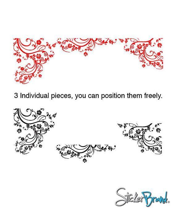 Stickerbrand Swirl Flower Floral Wall Decal Sticker Design Home Decor #262
