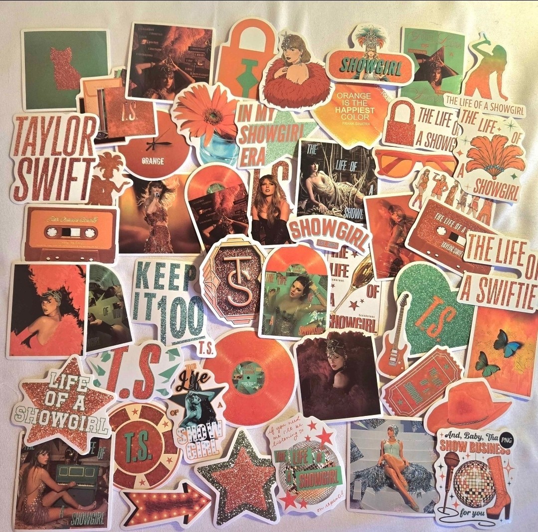 50pc Taylor Swift Stickers "Life of A Show Girl"