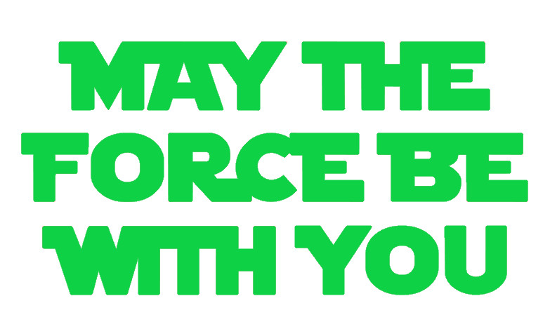 MAY THE FORCE BE WITH YOU, JEDI, STAR WARS, Decal Sticker for Car, Laptop, Cover