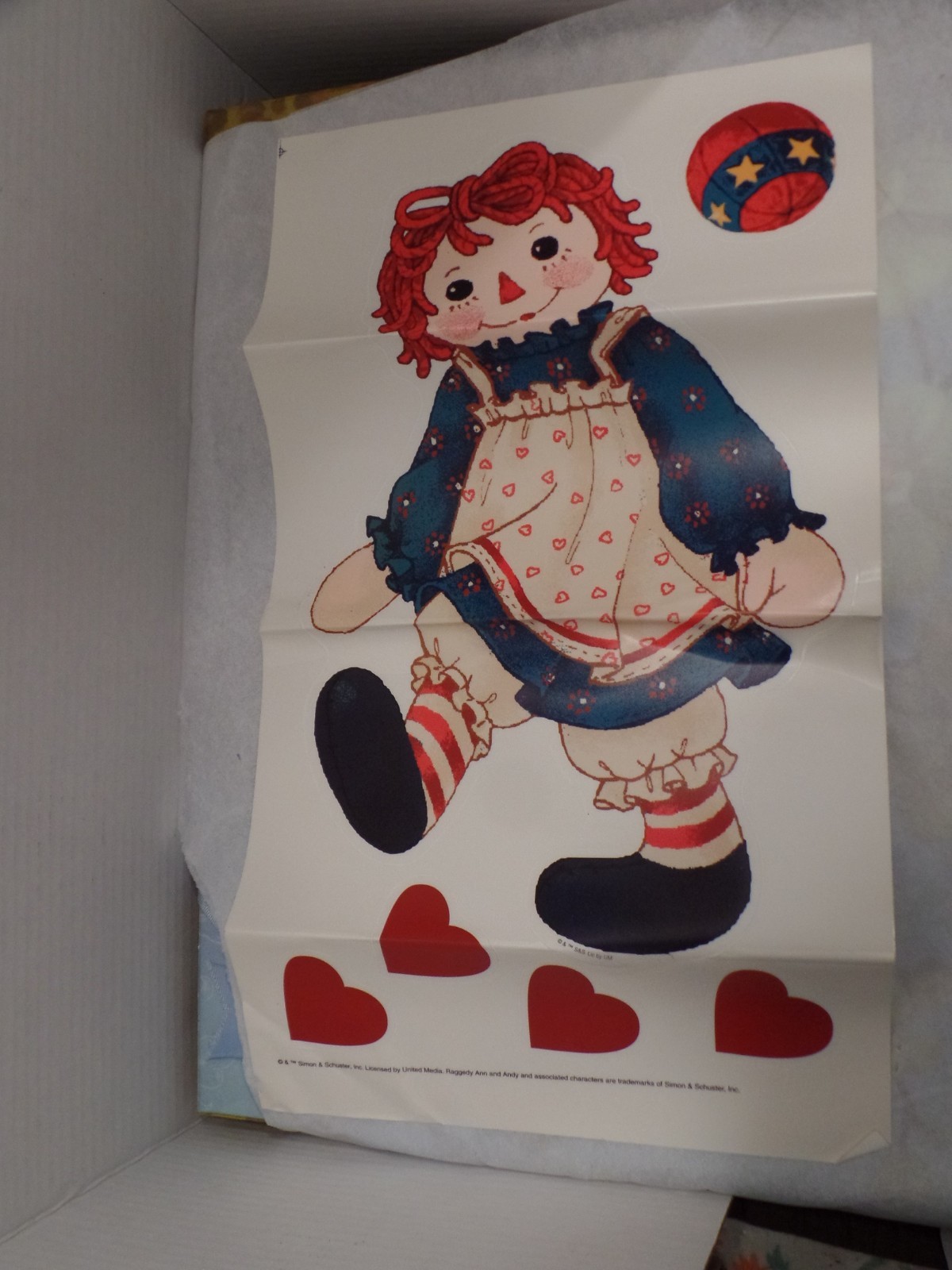 Raggedy Ann & Andy Nursery Wall Stickers Decals Decor 3 Sheets Ann Andy Dog