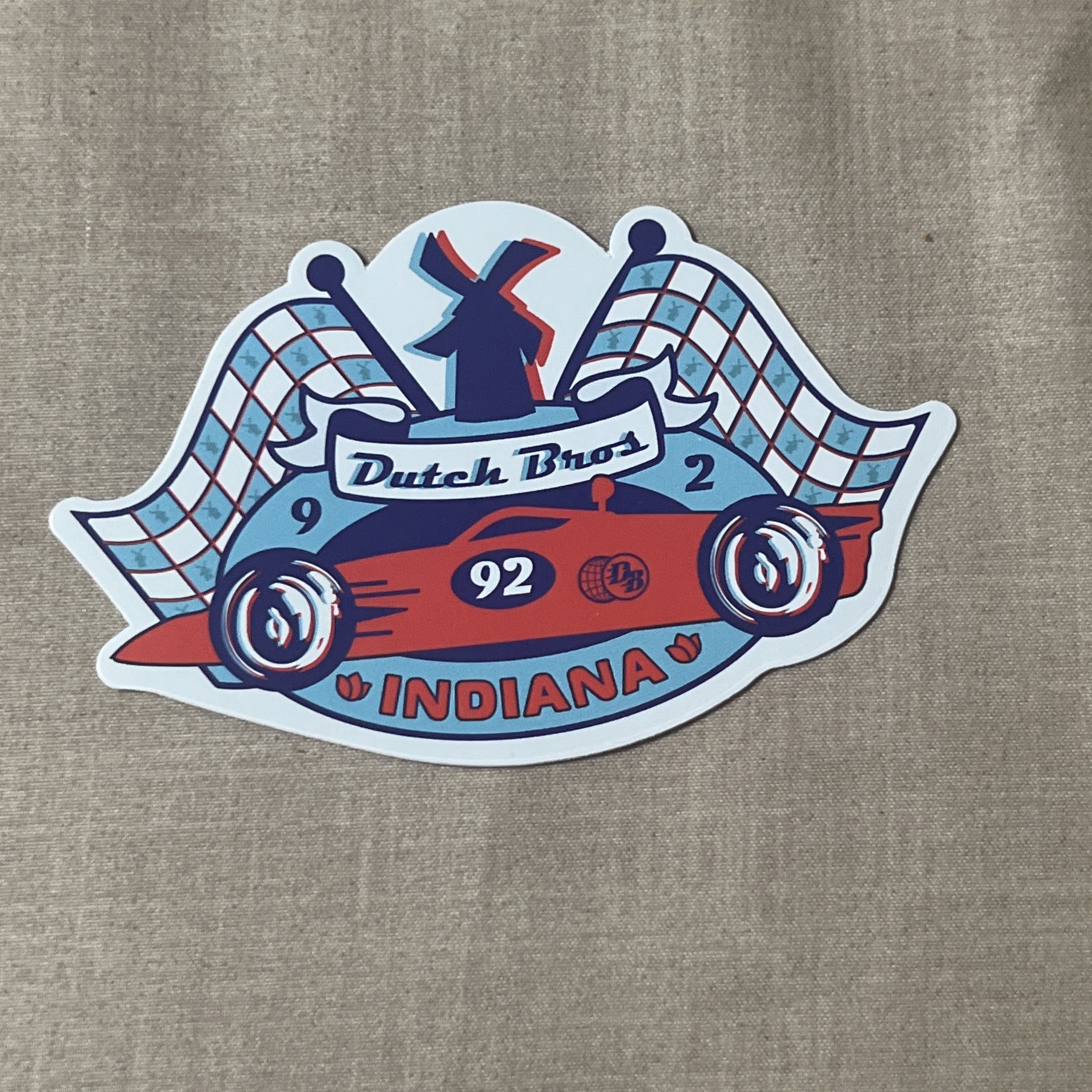 Dutch Bros Indiana State Sticker Indy 500 Race Car JUNE 10th 2026