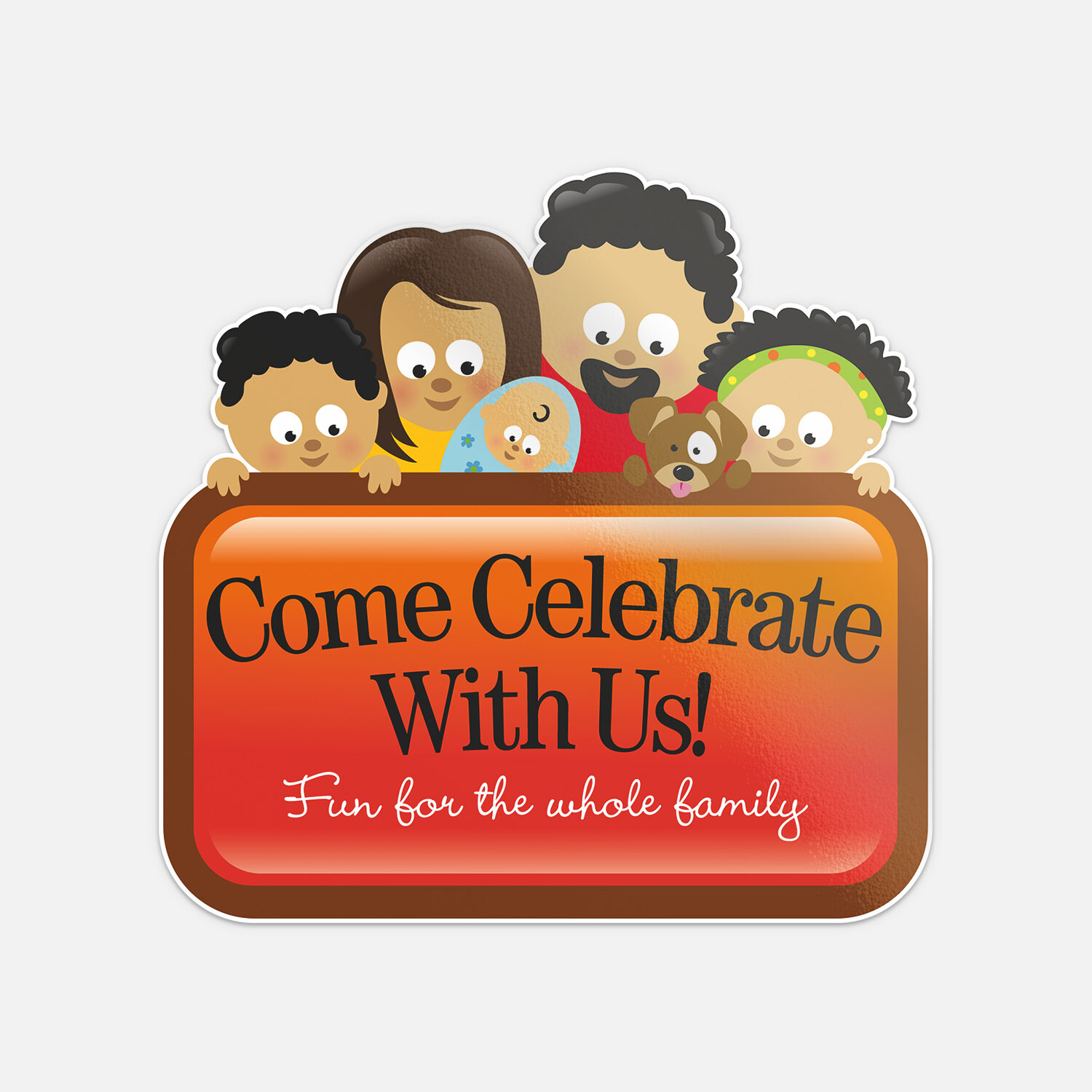 Come Celebrate With Us Family Slogan Vinyl Sticker Decal