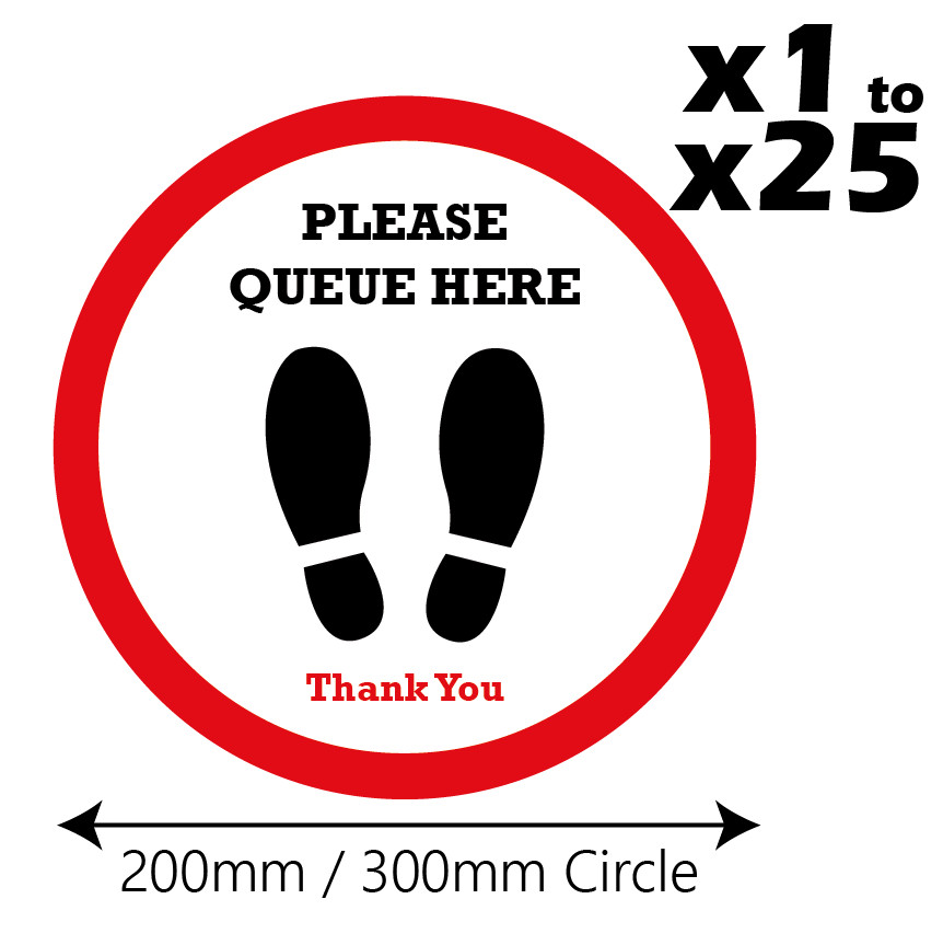 Shop Floor Stickers Social Distancing Floor Decals – Stickers – 7.87 / 11.81 in