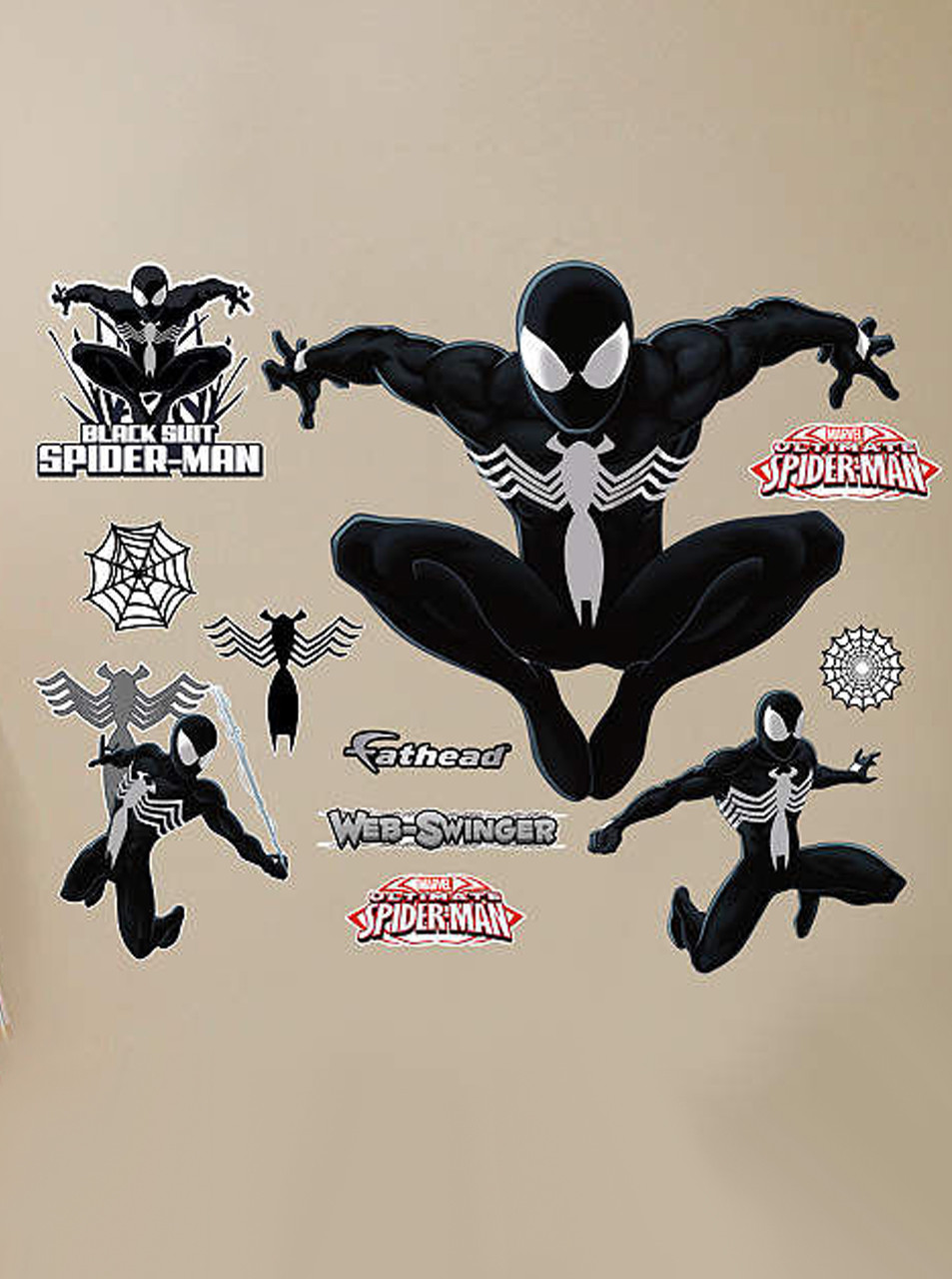 Ultimate Spider-Man Black Symbiote Fathead Marvel Real Big Wall Decor 96-96119