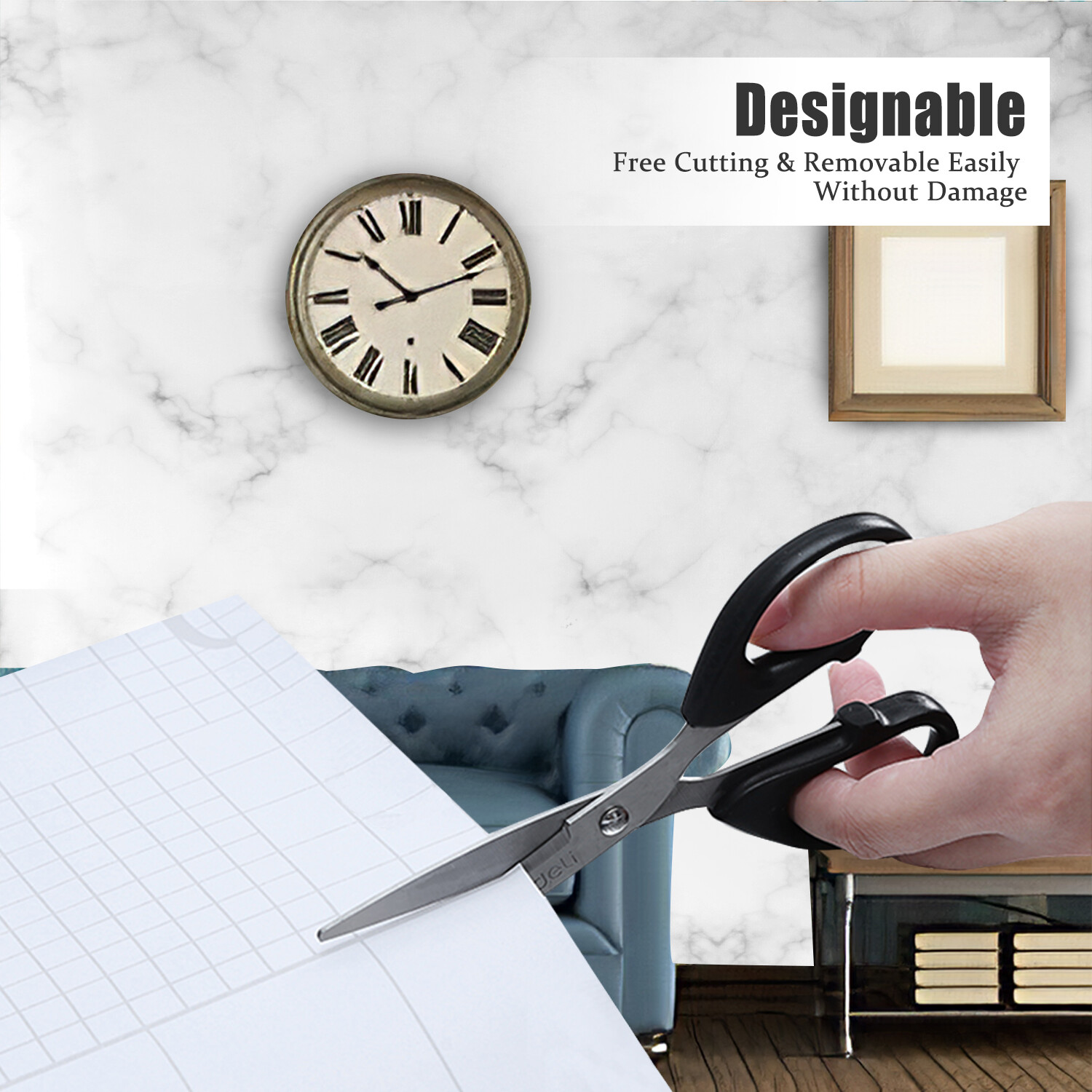 Marble Contact Paper Oil-proof Wallpaper Film PVC Self-Adhesive Granite Sticker