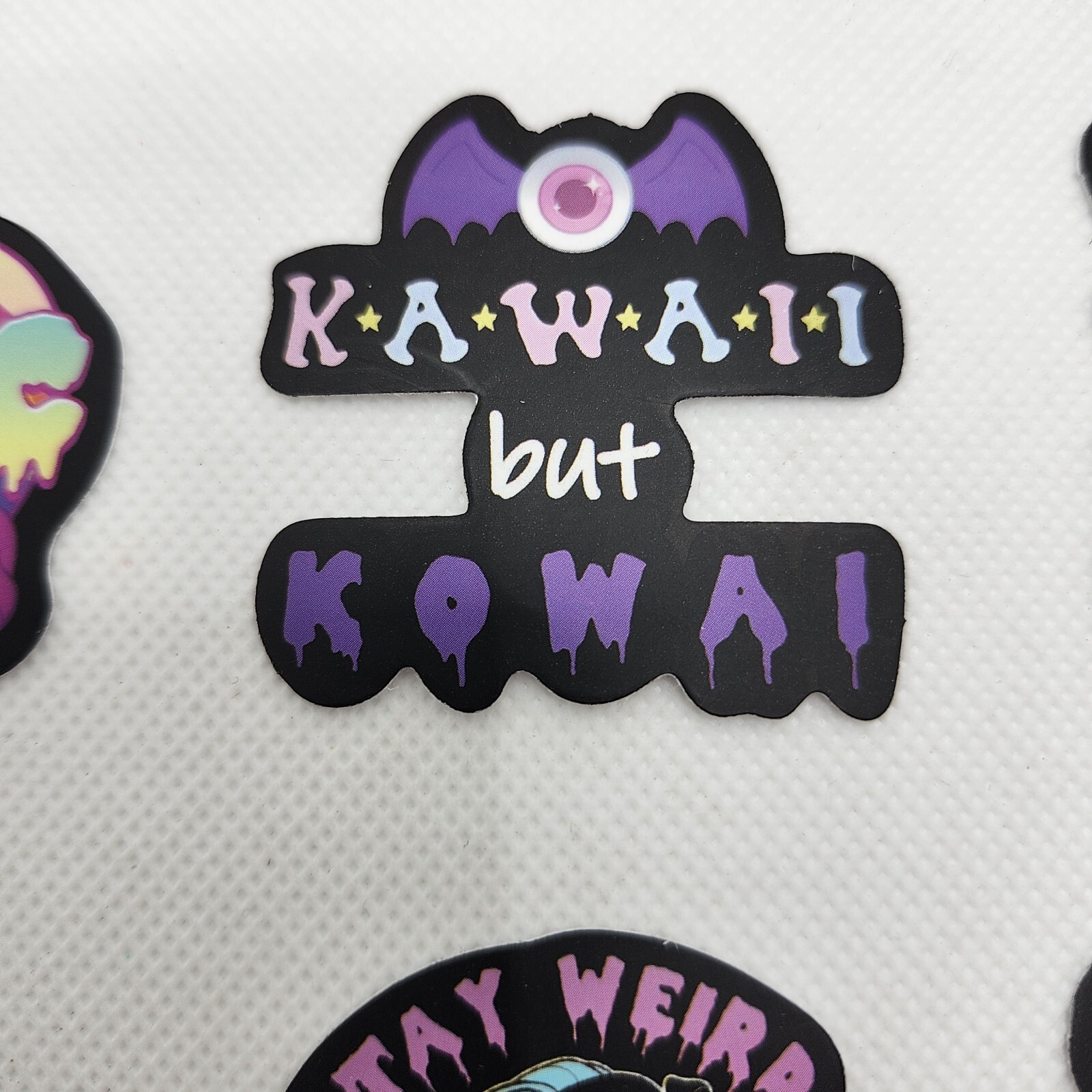 Lot Of 9 Morbid Goth Creepy Cute Dark Pastel Vinyl Waterproof Stickers Quotes
