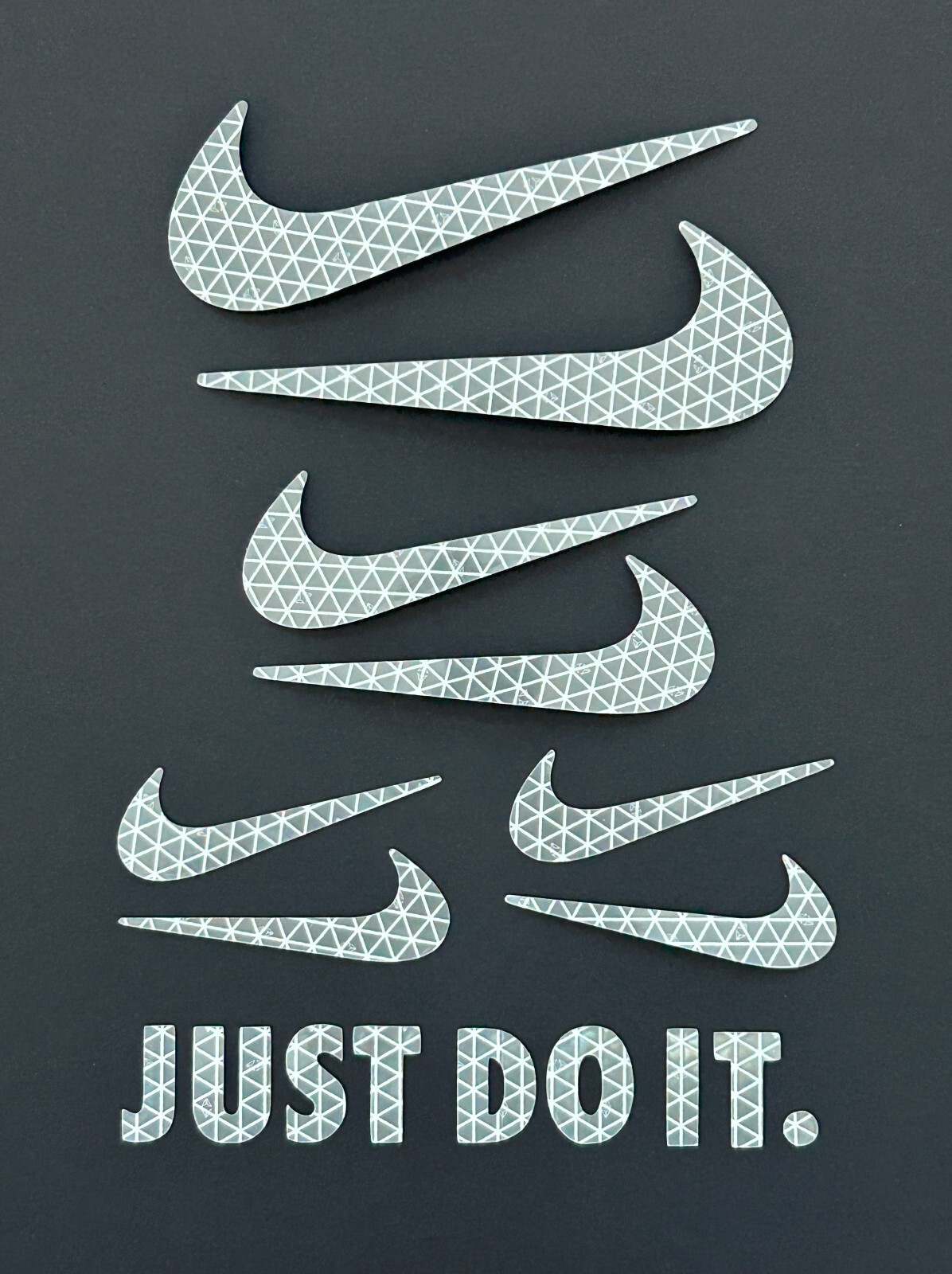 Nike Swoosh Logo Reflective Stickers Just Do It Decal Reflector Pack Sneakerhead