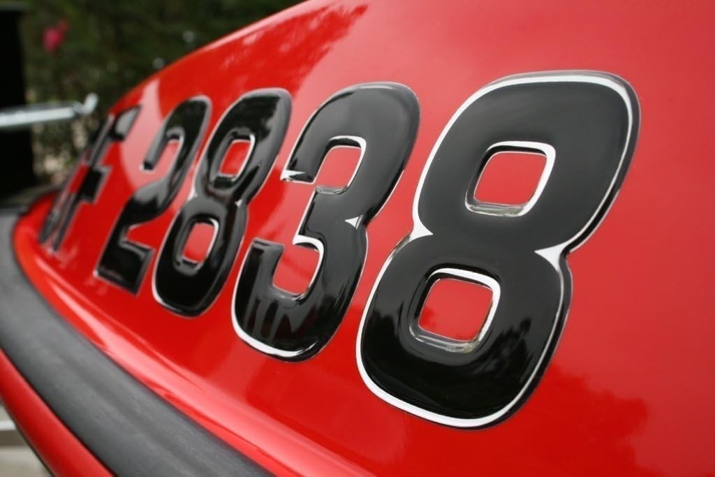 RAISED 3D BOAT REGISTRATION NUMBERS 3” DOMED MARINE DECALS NOT VINYL