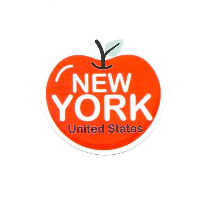 New York Big Apple Vinyl Sticker NYC United States Travel Souvenir City Logo