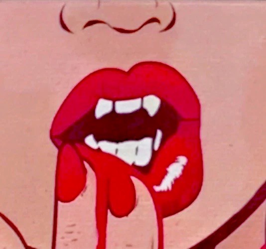 SEXY GIRL STICKER✨🫦💄🫦✨2 1/2” X 1 1/2”✨GLOSSY✨VAMPIRE✨LIPS✨NAILS✨HOT✨❤️‍🔥🔥✨