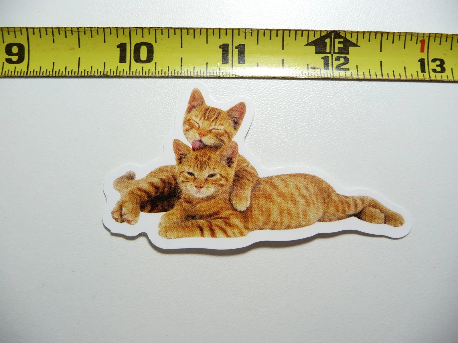 GROOMING SIBLING CATS SMALL STICKER DECAL FELINE PET HOUSE KITTEN FUNNY