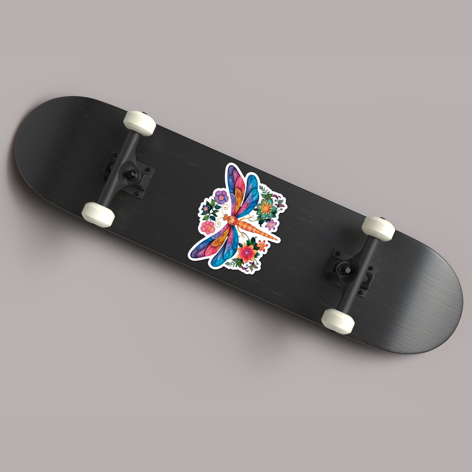 Dragonfly Flowers – Vinyl Decal Sticker – Car Window Laptop – ebn9337