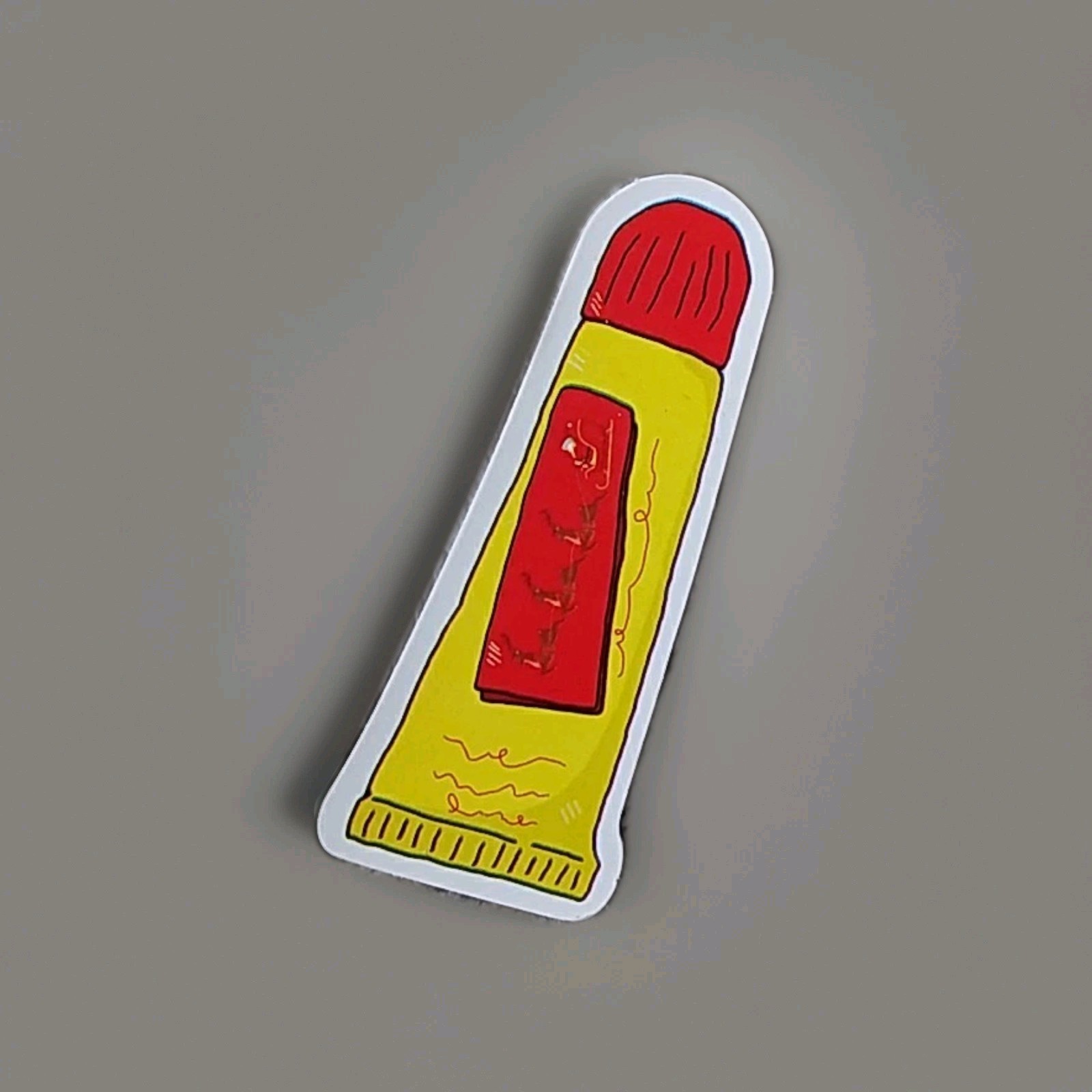 Lip Balm Sticker Red And Yellow