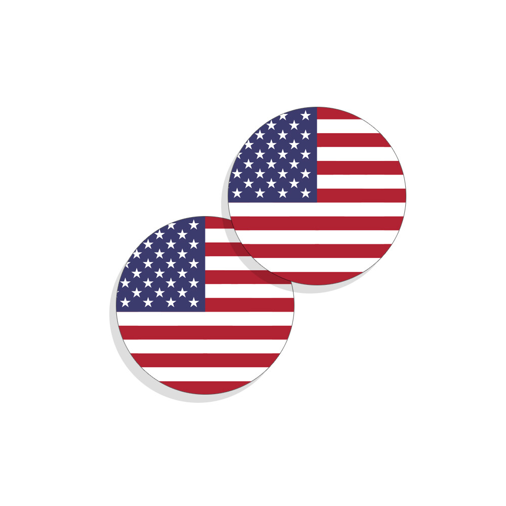 American Flag Stickers Flag Decals Round Indoor Outdoor 4 Circles America USA US