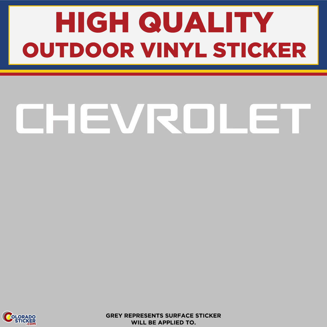 Chevrolet Text, Die Cut High Quality Vinyl Stickers