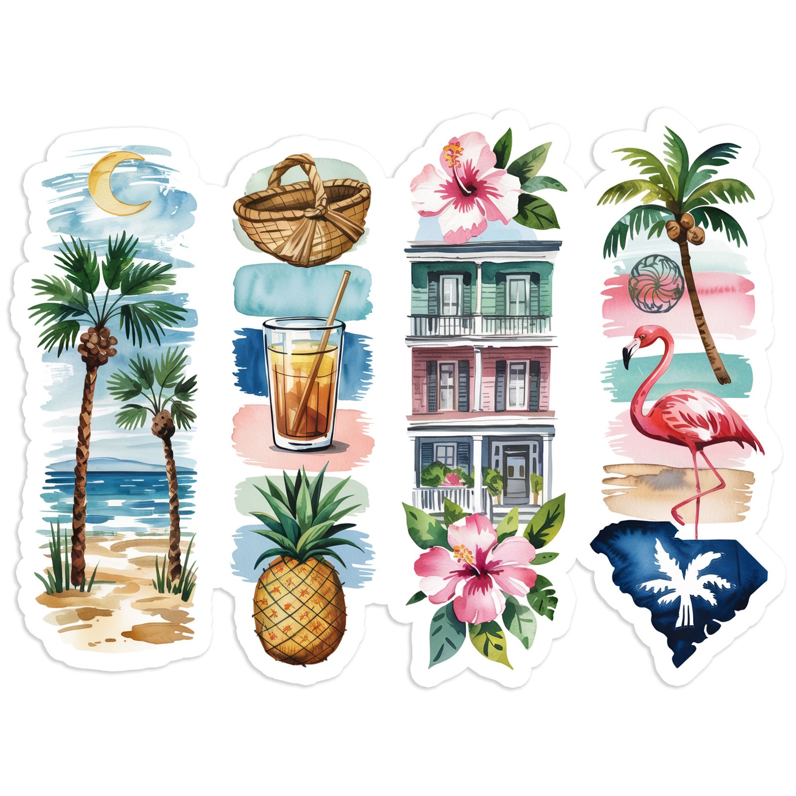 South Carolina Brushstrokes – Vinyl Decal Sticker – Car Window Laptop – #1388