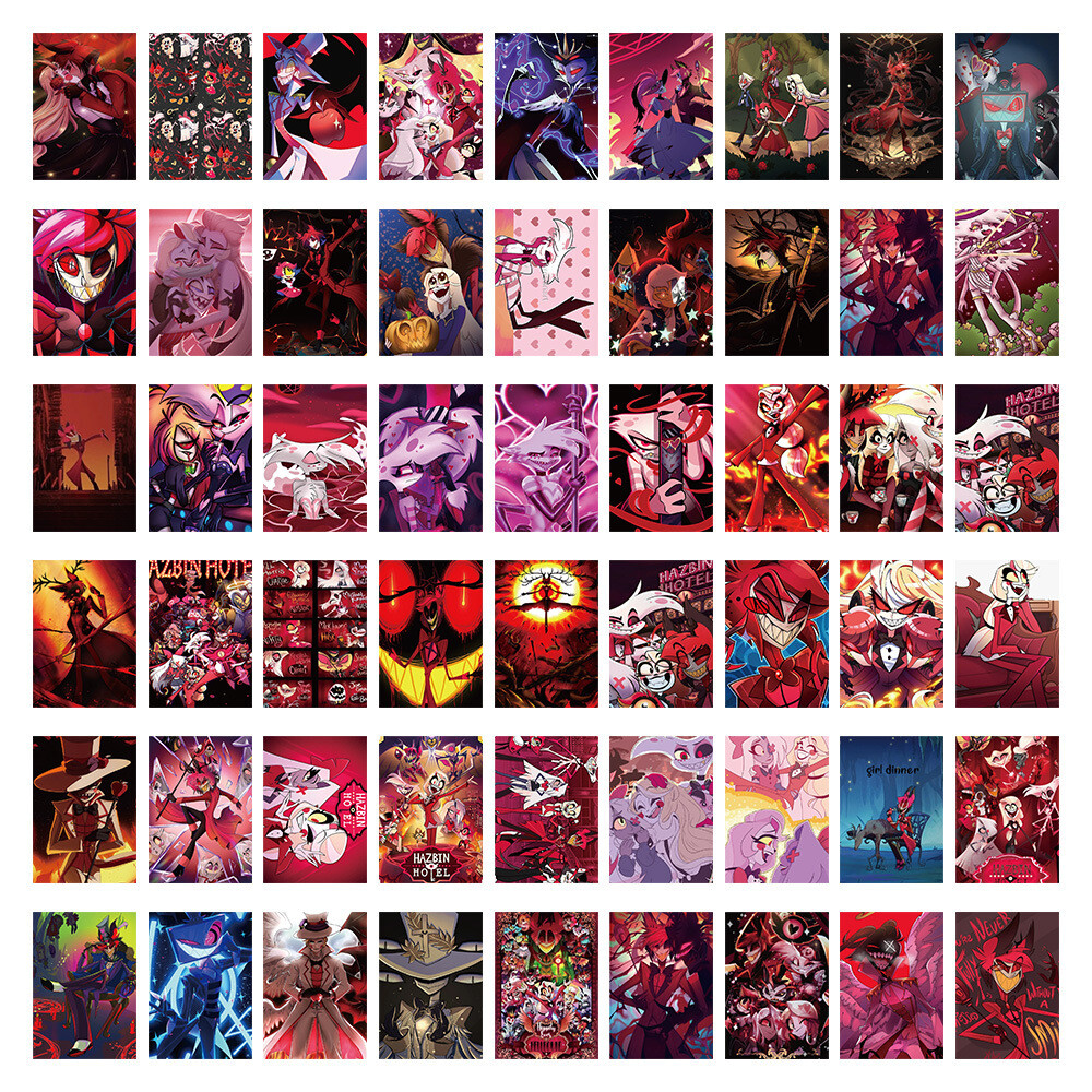 100Pcs Hazbin Hotel Season 2 Cartoon Sticker for Adults Teens Girl Water Bottles