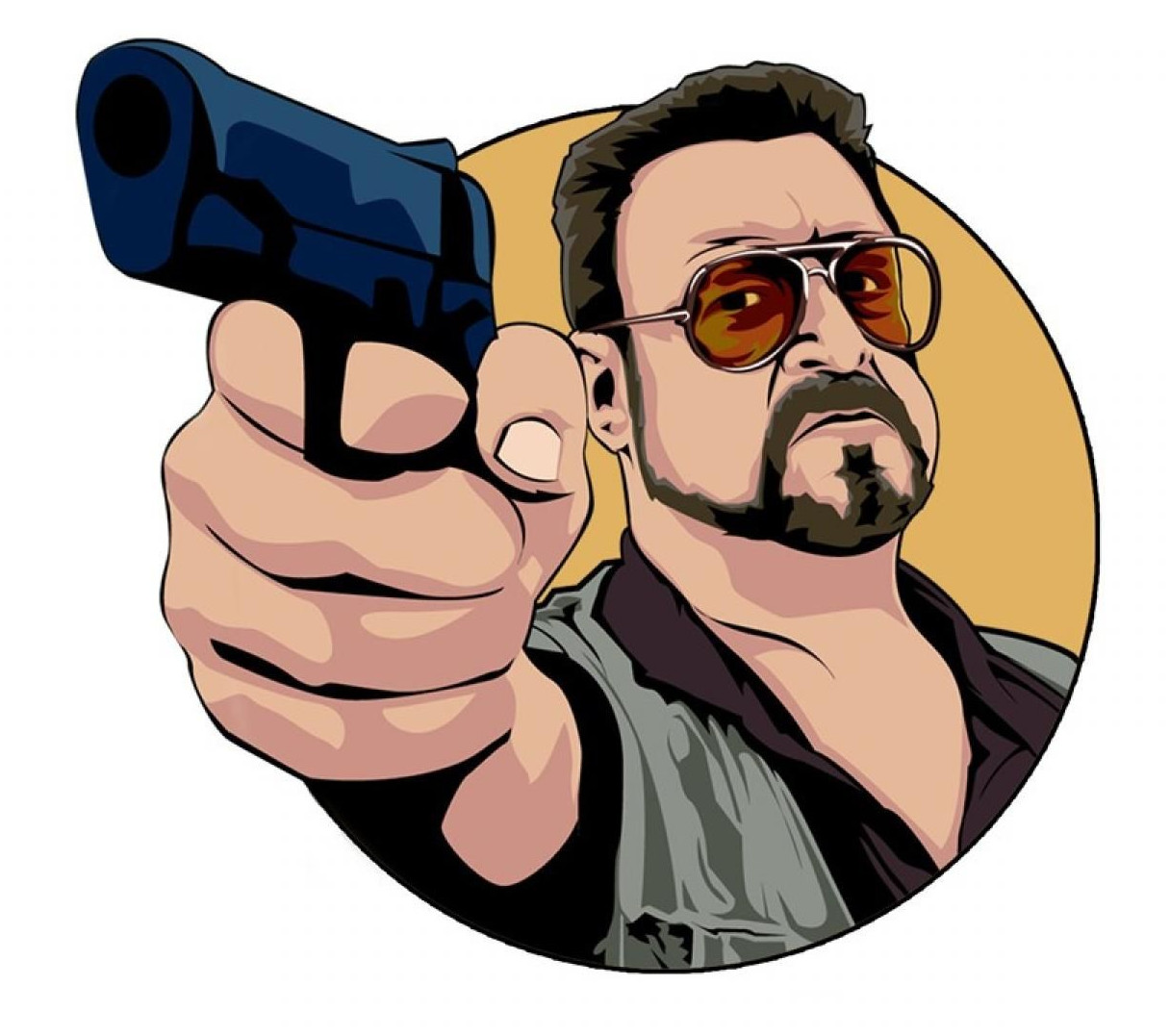 The big Lebowski sticker walter skate cell laptop bumper vinyl decal