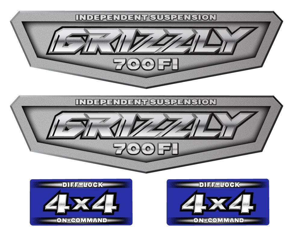 2007 Yamaha Grizzly 700 FI Emblem OEM Decal Graphic Sticker Kit