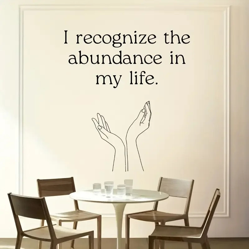 Wall Decal "I Recognize the Abundance in My Life Contemporary Plastic Home Decor