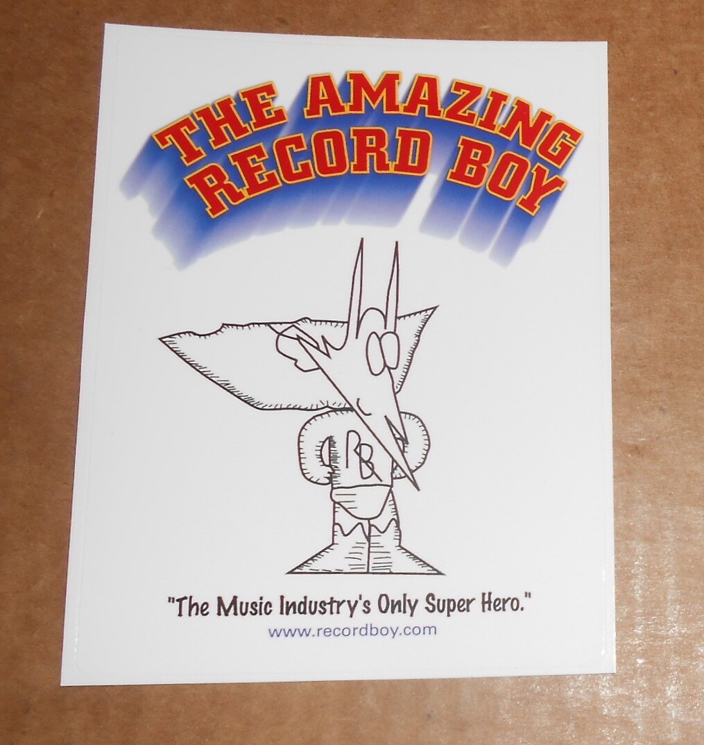 The Amazing Record Boy Sticker Promo 5×4