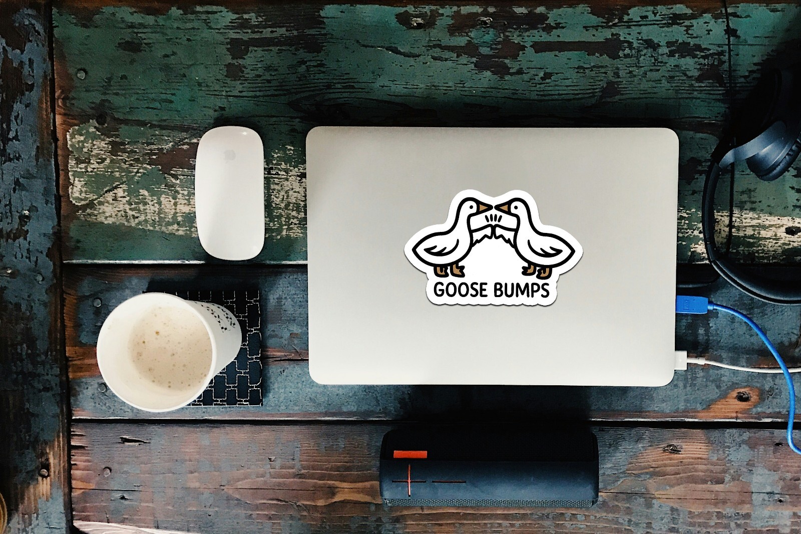 Goose Bumps Sticker, Funny Sticker, Goose Sticker, Funny Meme Decal For Water Bo