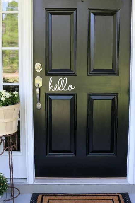 HELLO Front Door Home Vinyl Decal Sticker Sign