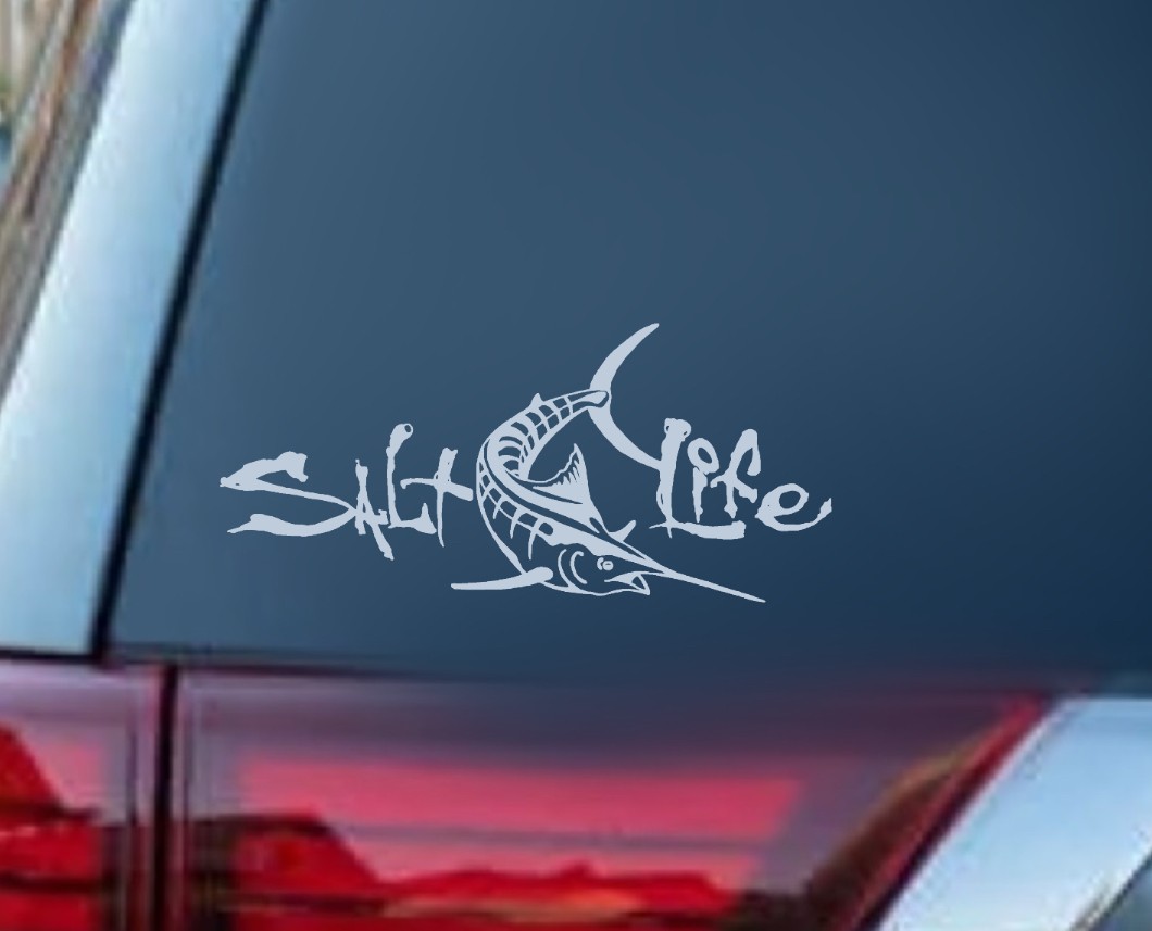 Salt Life sword fish Deep Sea – Vinyl Decal Sticker – 8” v2