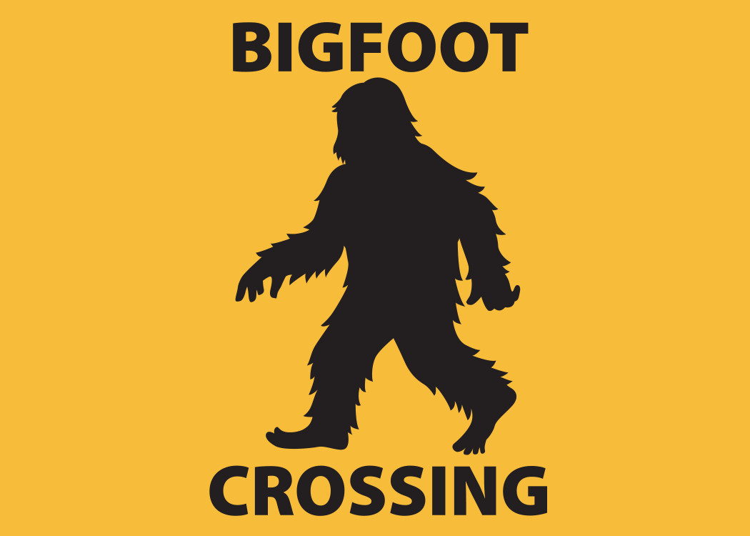 Bigfoot Crossing Fridge Magnet Home Kitchen Decor – 3.5" x 2.5" Made in USA
