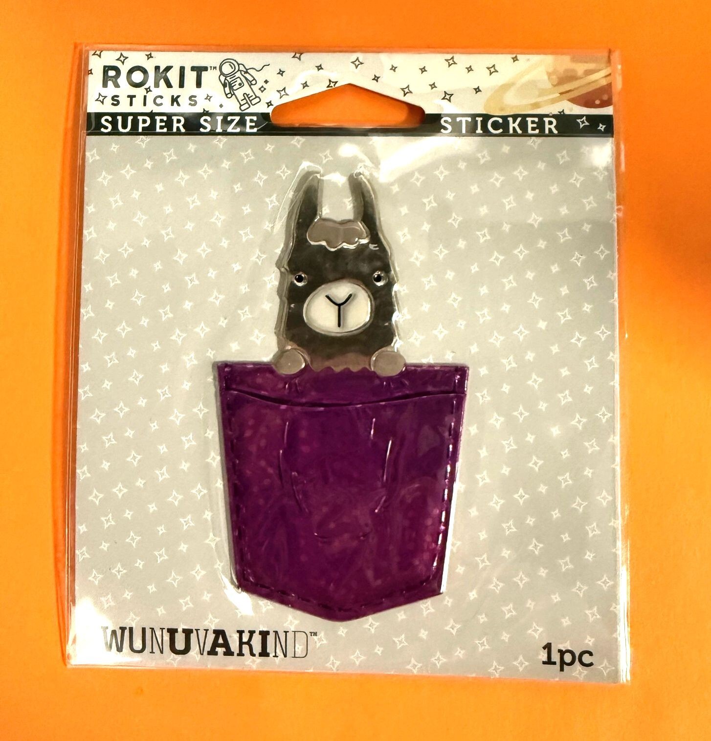 POCKET LLAMA 4" TEXTURED METALLIC DECAL STICKER ROKIT FREE SHIP