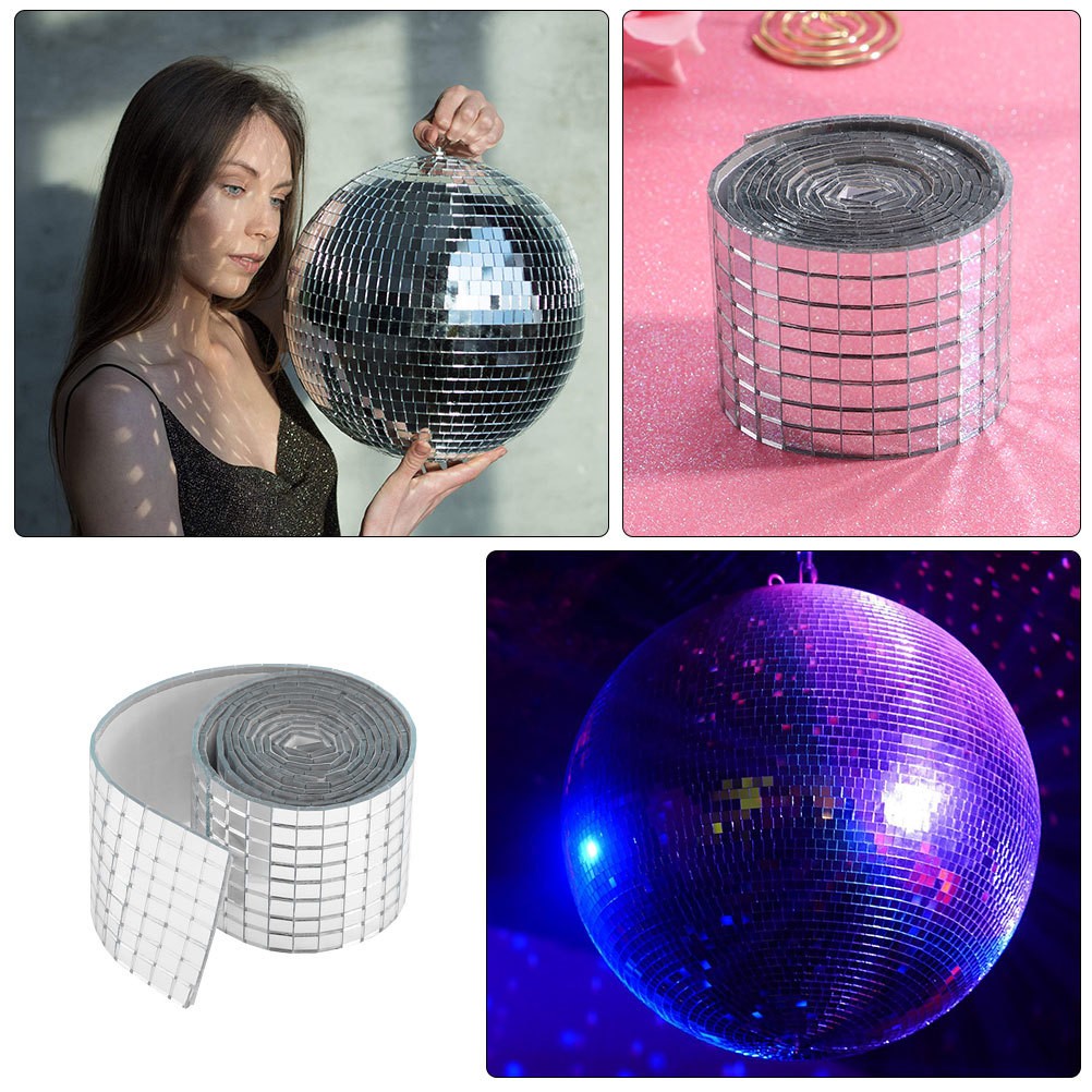 Silver Fiberglass Mirror Tiles Roll Self Adhesive Mosaic Pieces For Diy Craft